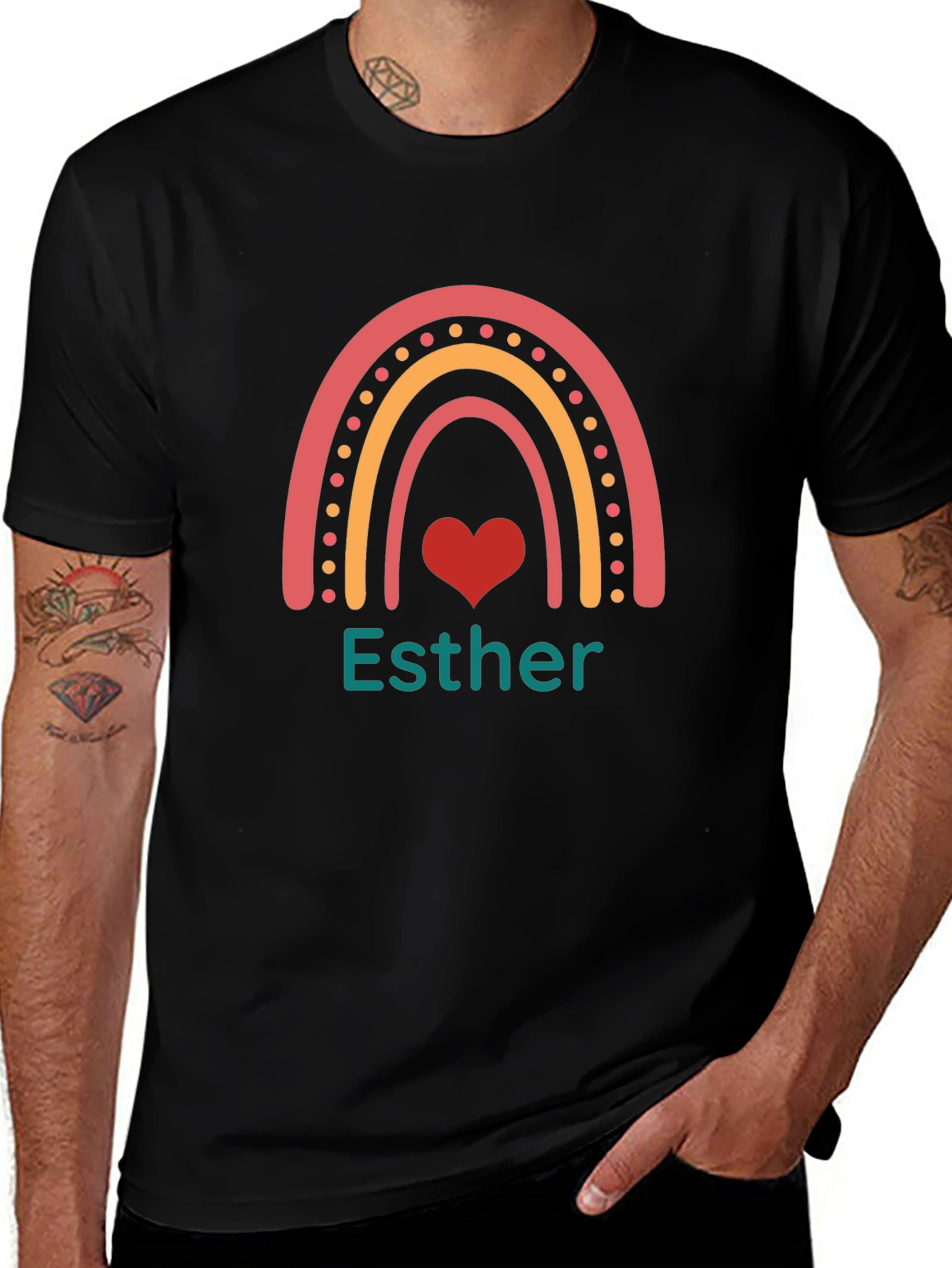 Esther Rainbow Heart T-Shirt