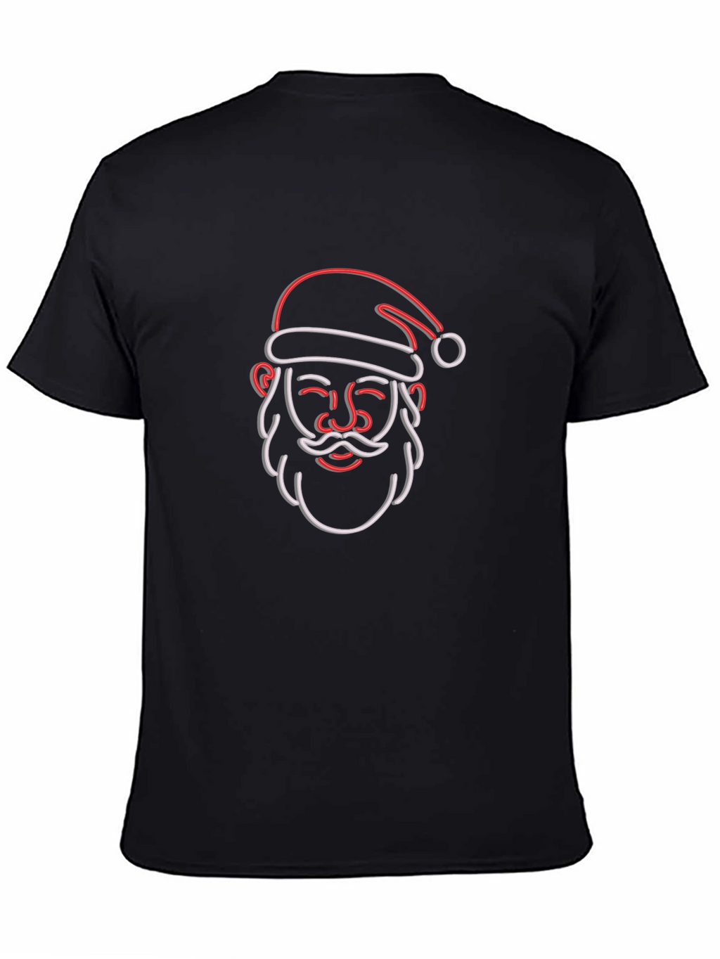 Neon Santa Graphic Tee - Festive Holiday Style