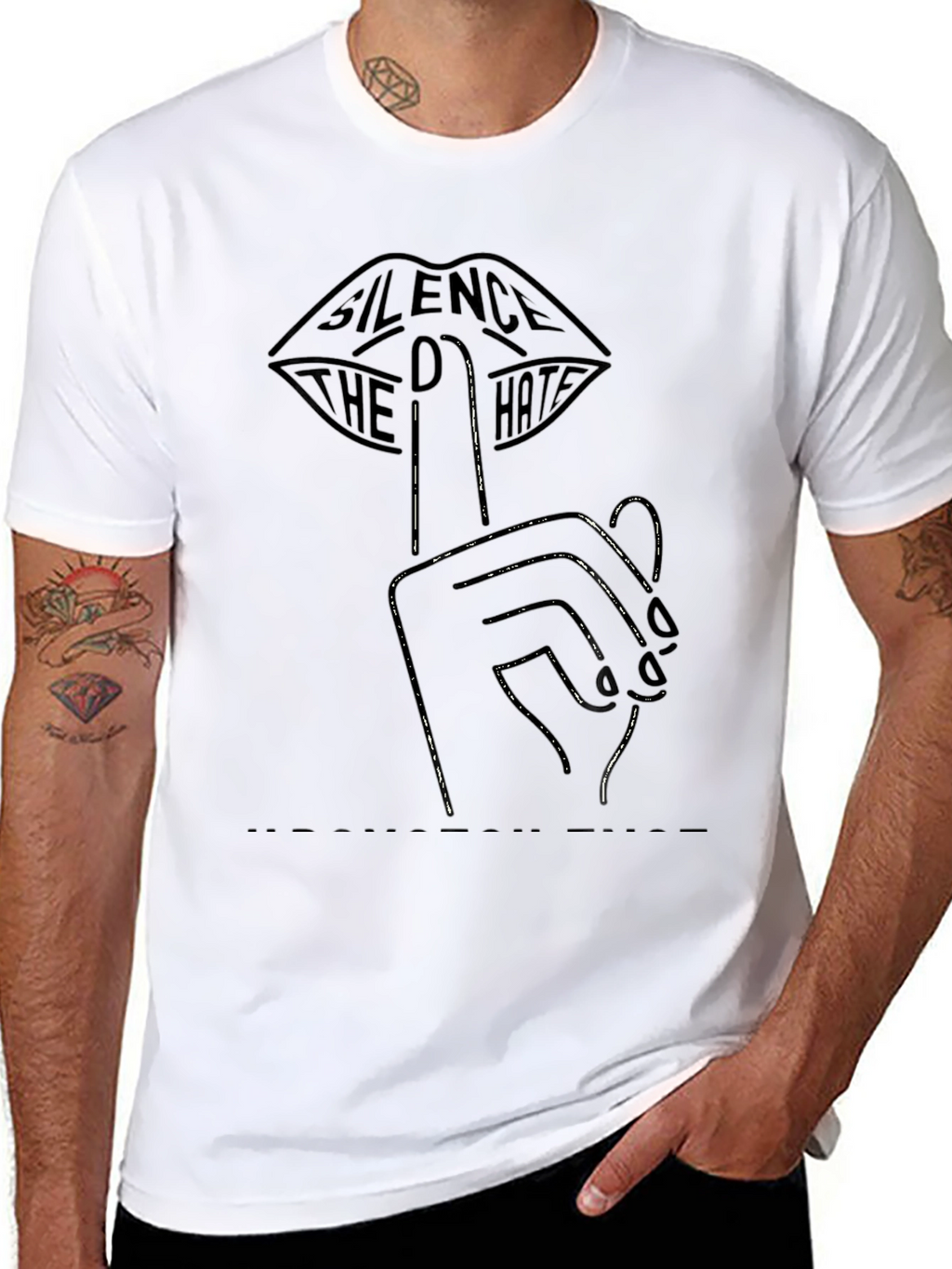 Silence the Hate Graphic Tee - Unisex Cotton T-Shirt
