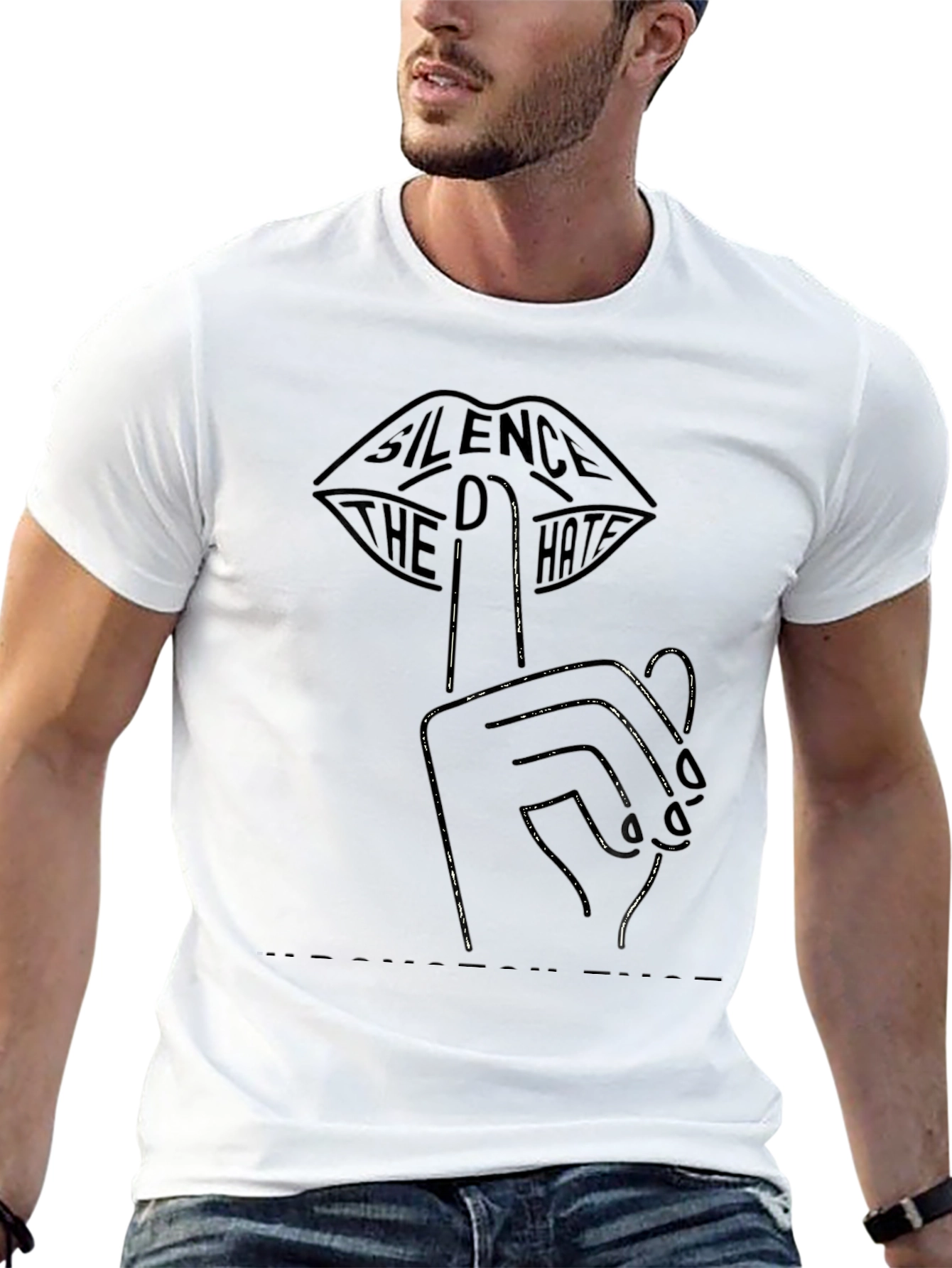 Silence the Hate Graphic Tee - Unisex Cotton T-Shirt