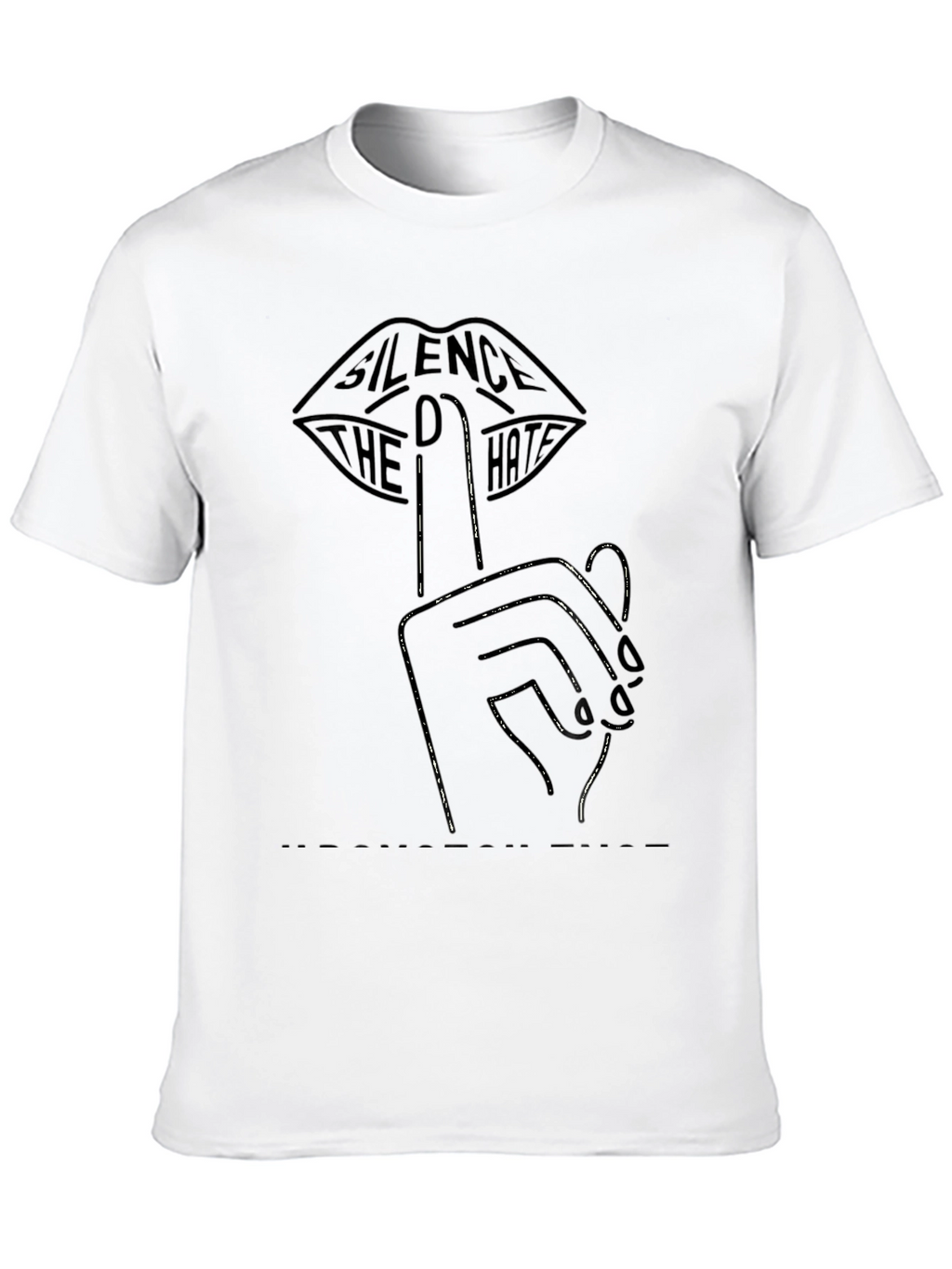 Silence the Hate Graphic Tee - Unisex Cotton T-Shirt