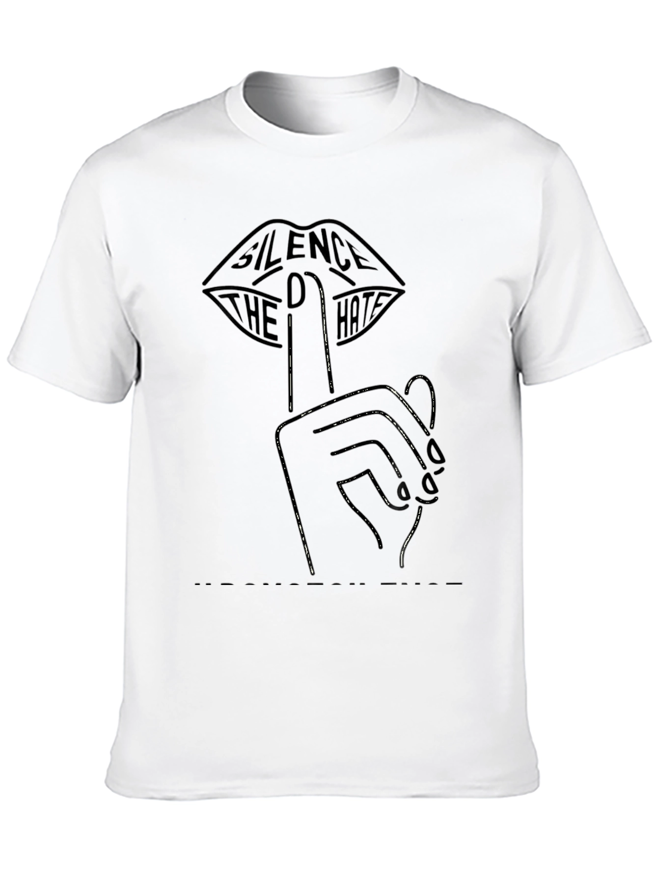 Silence the Hate Graphic Tee - Unisex Cotton T-Shirt