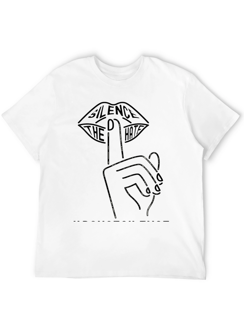 Silence the Hate Graphic Tee - Unisex Cotton T-Shirt