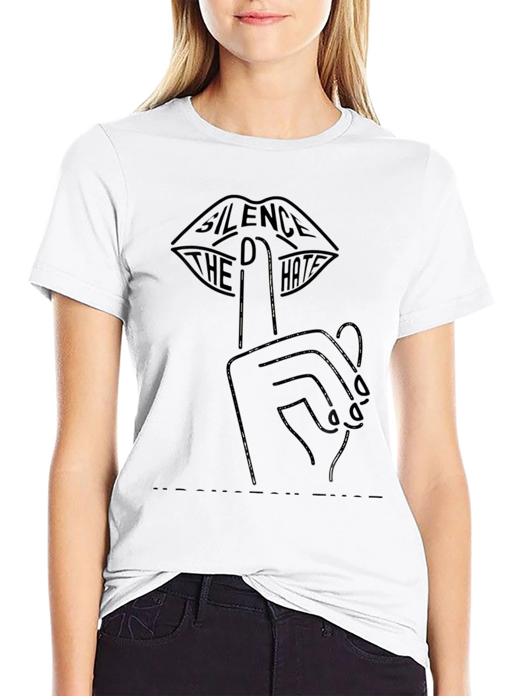 Silence the Hate Graphic Tee - Unisex Cotton T-Shirt