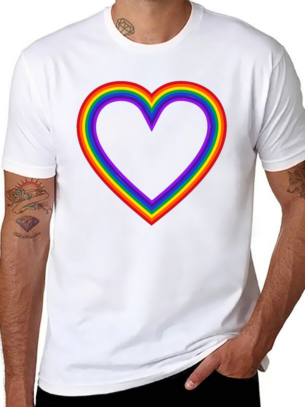 Rainbow Heart Pride T-Shirt