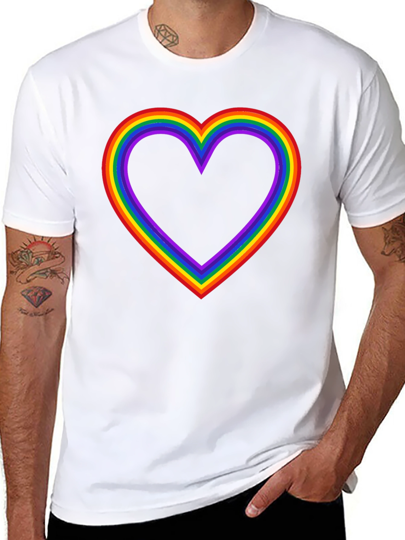 Rainbow Heart Pride T-Shirt