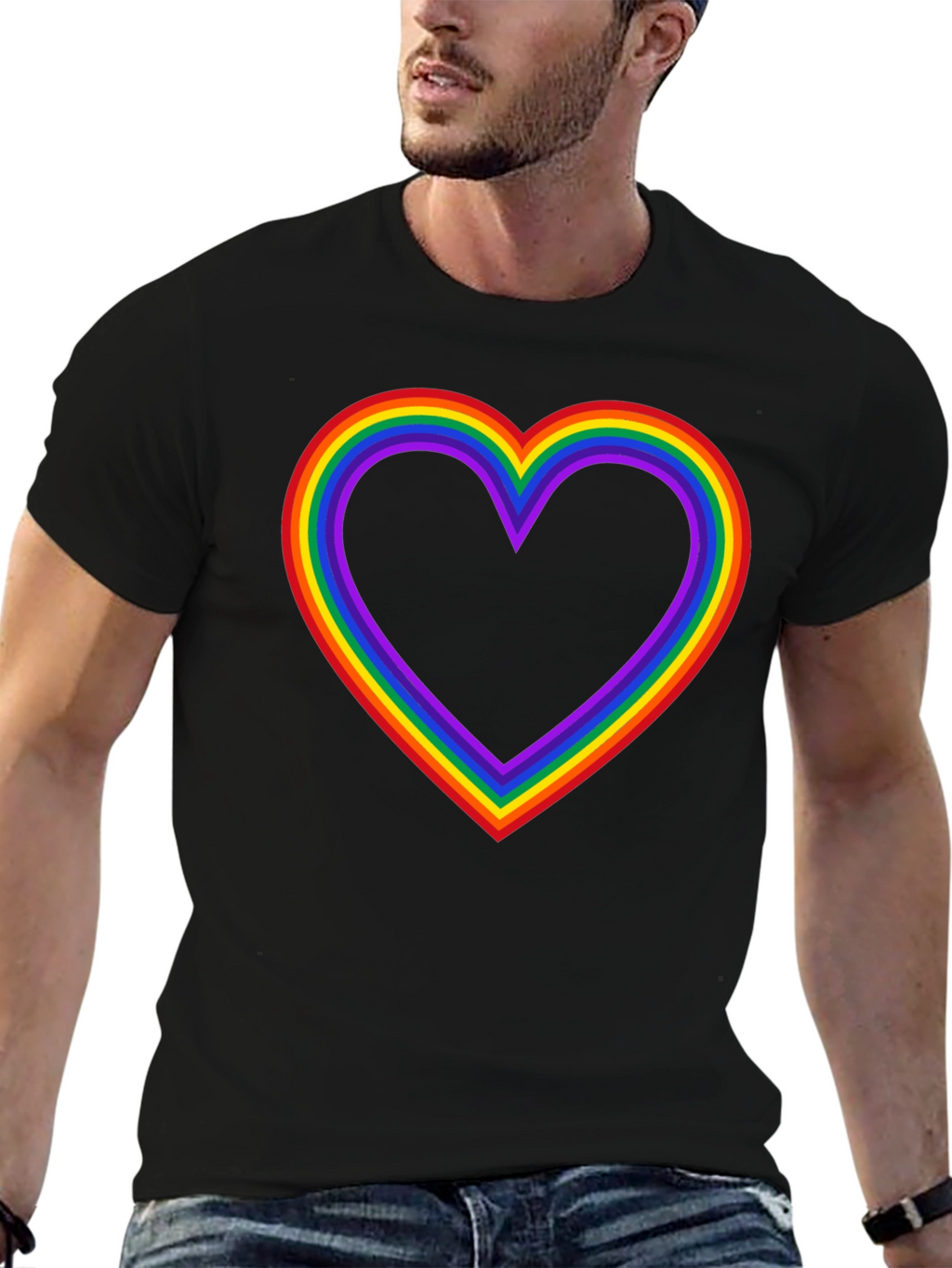 Rainbow Heart Pride T-Shirt
