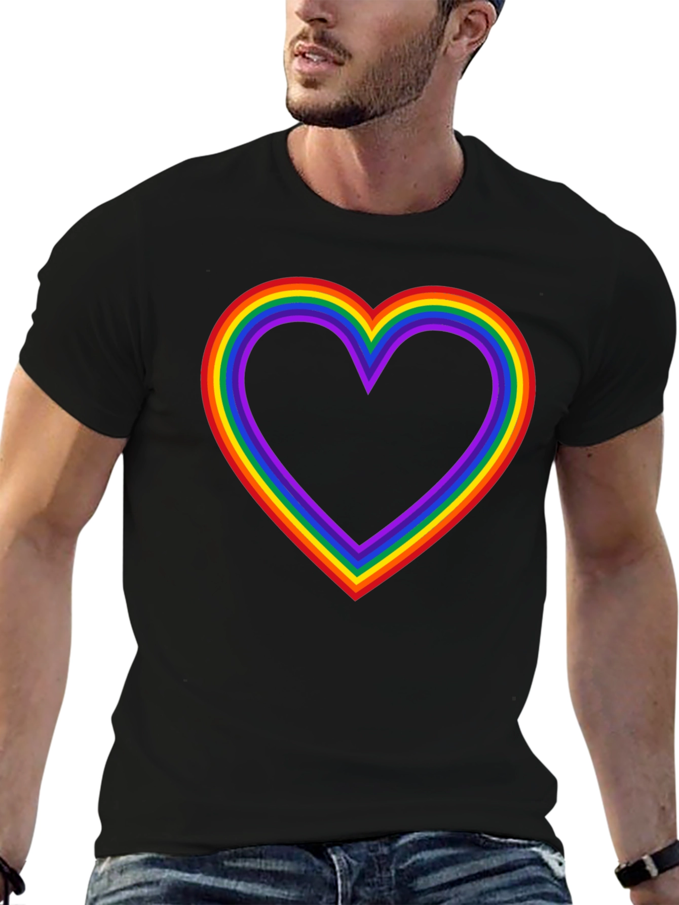 Rainbow Heart Pride T-Shirt