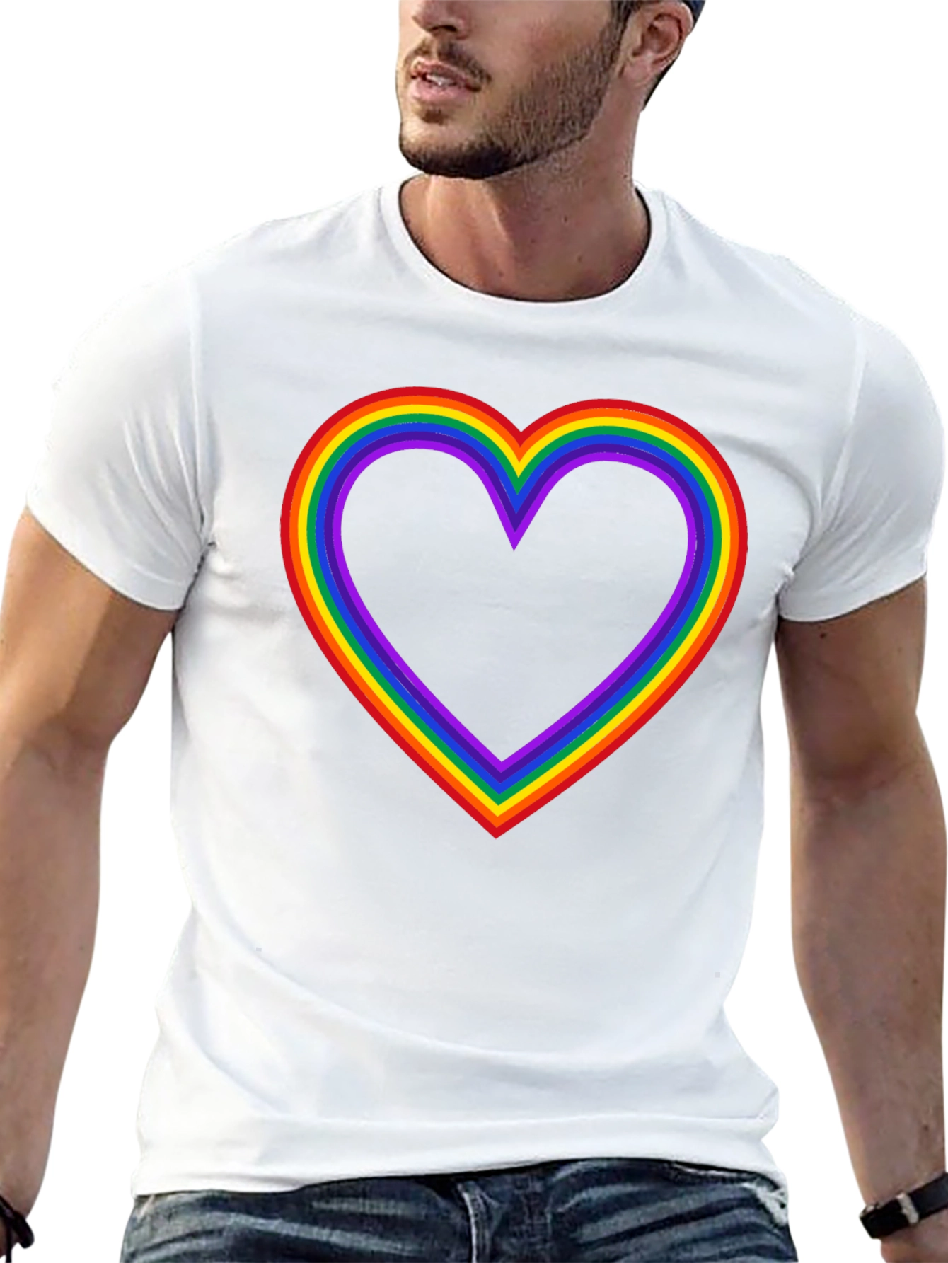 Rainbow Heart Pride T-Shirt