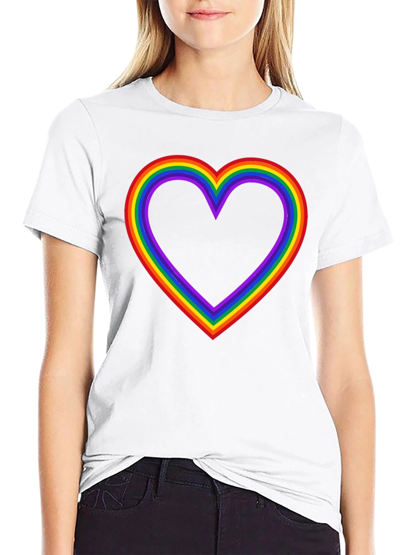 Rainbow Heart Pride T-Shirt