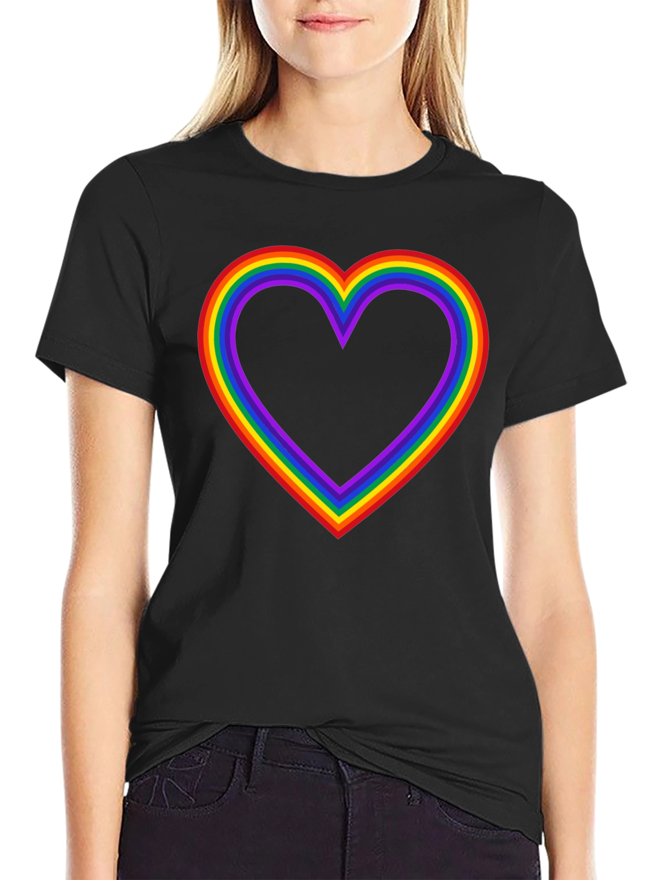 Rainbow Heart Pride T-Shirt