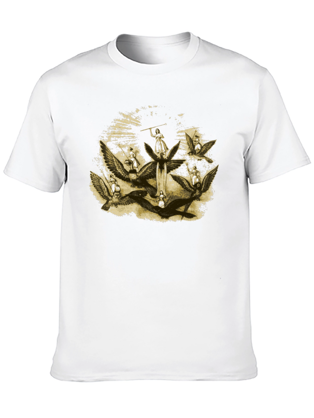 Angelic Graphic Print Black T-Shirt