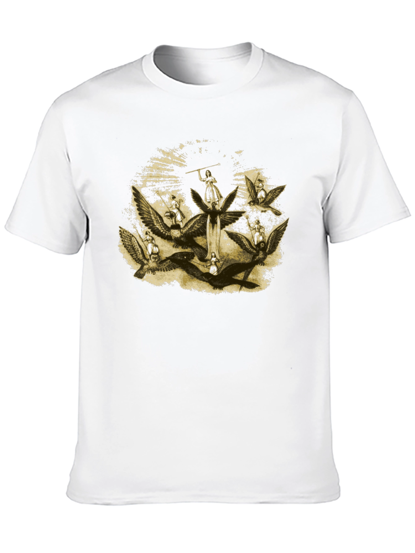 Angelic Graphic Print Black T-Shirt