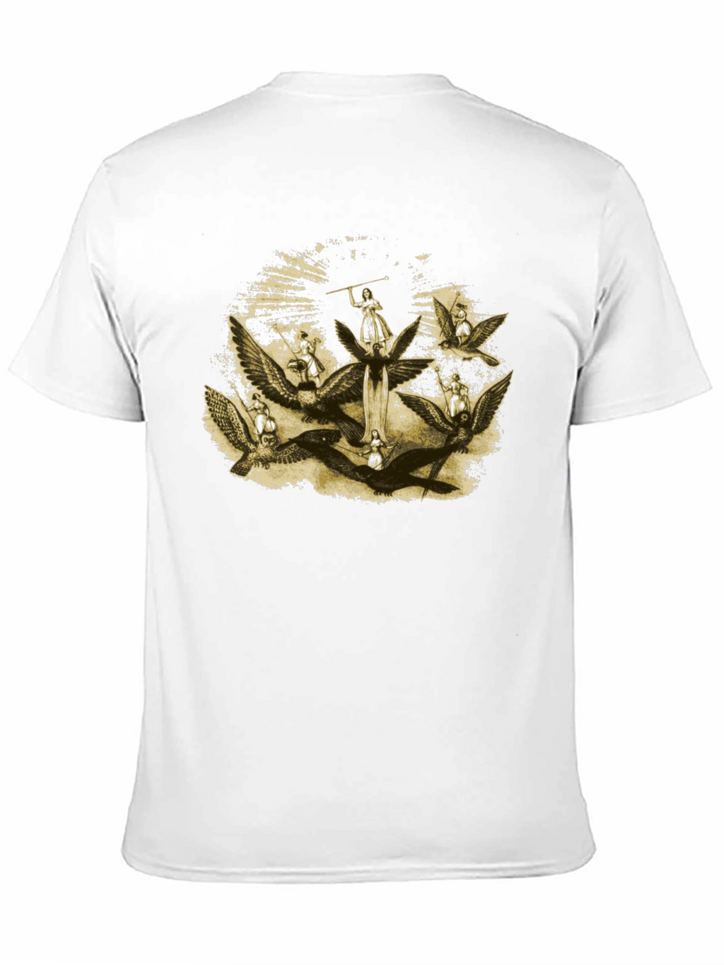 Angelic Graphic Print Black T-Shirt
