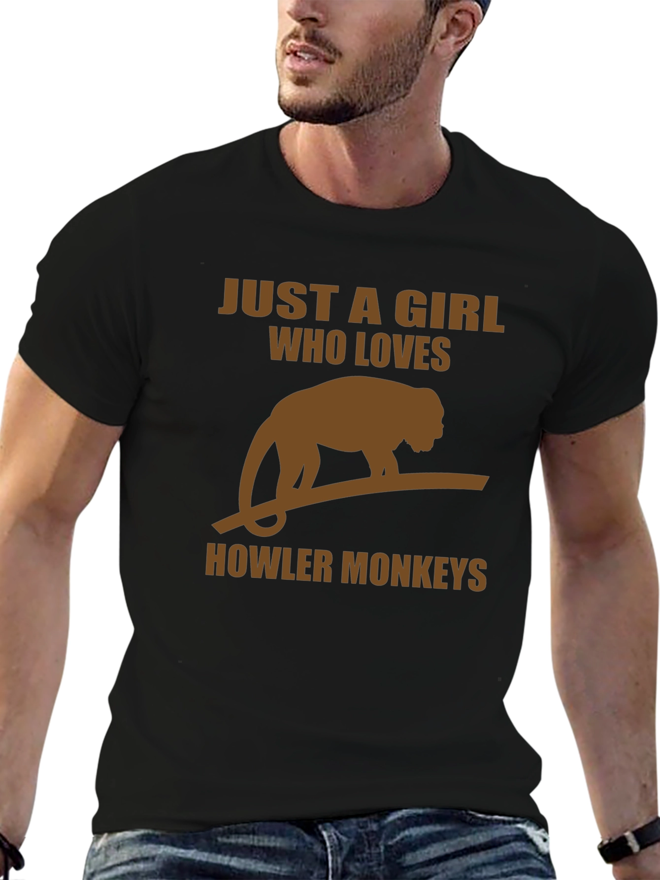 Howler Monkey Lover T-Shirt - Just a Girl Who Loves Monkeys!