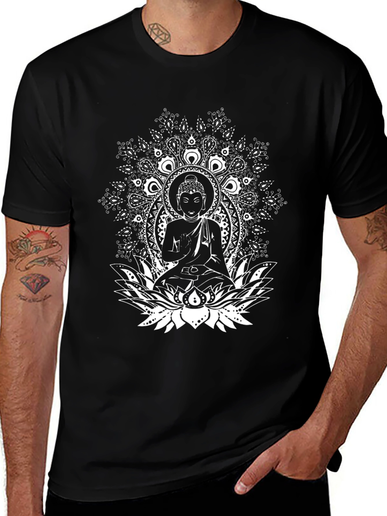 Buddha Mandala Graphic T-Shirt