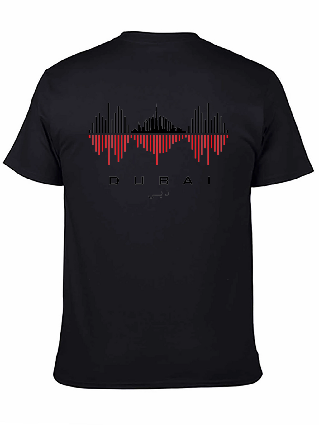 Dubai Skyline Graphic Tee - Black