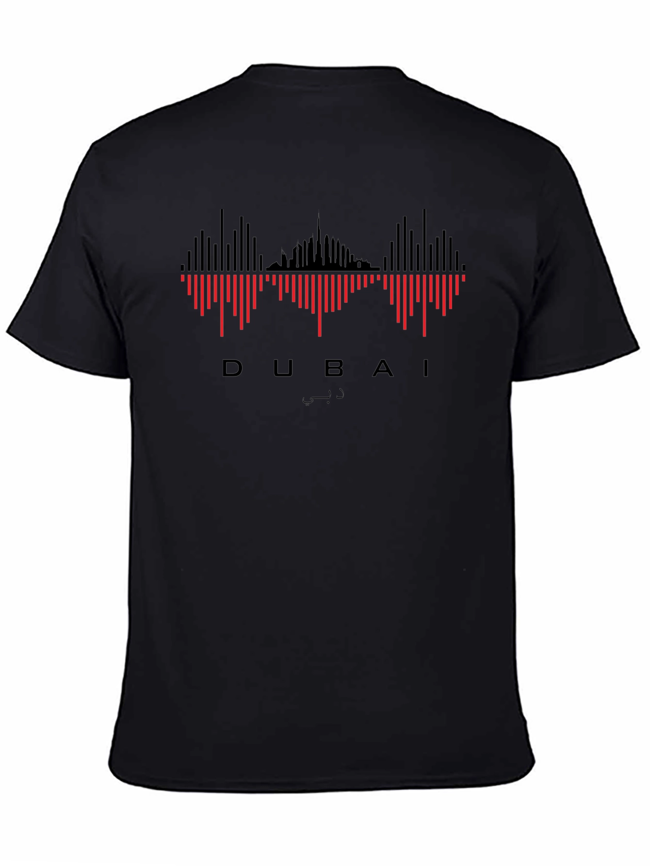 Dubai Skyline Graphic Tee - Black