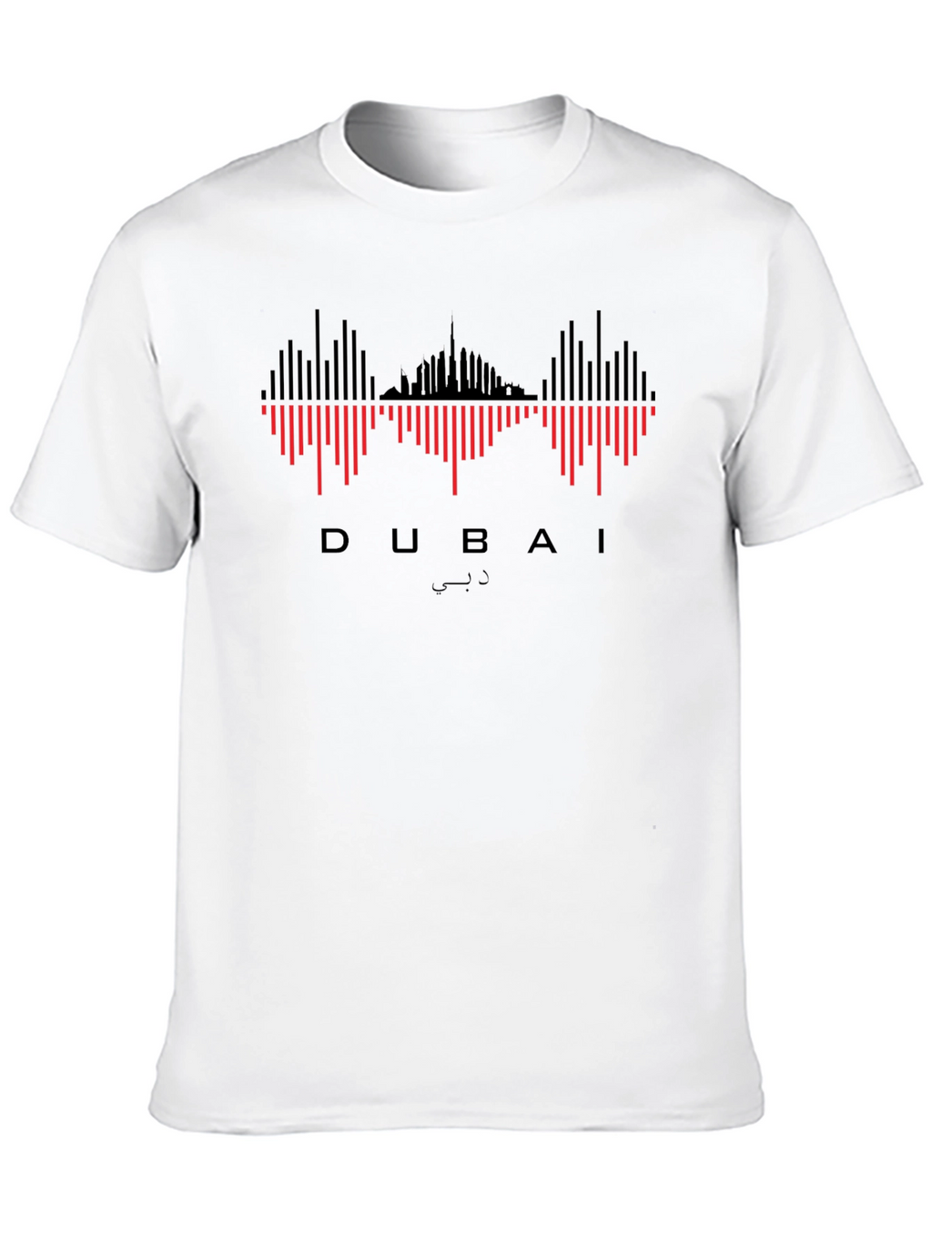Dubai Skyline Graphic Tee - Black