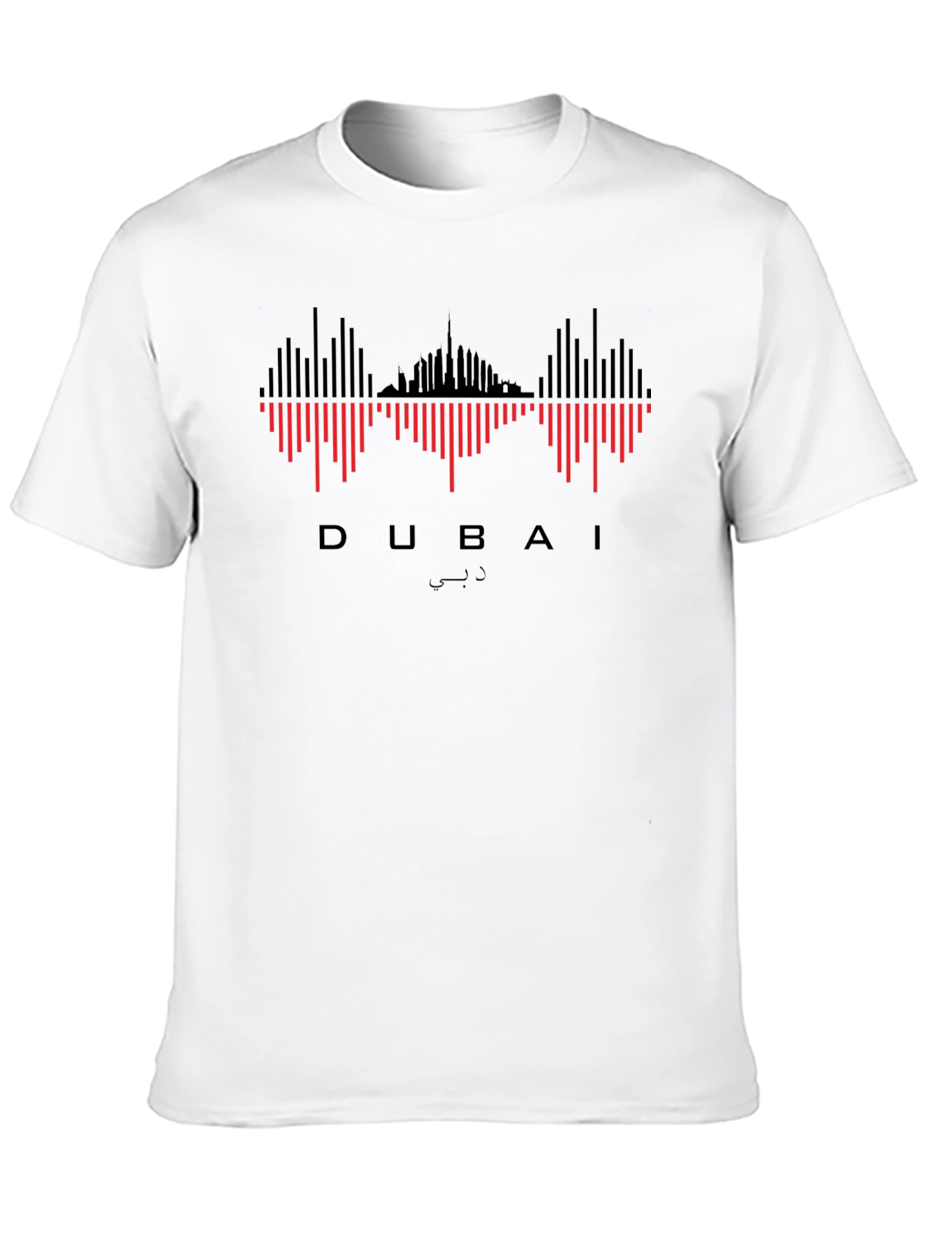 Dubai Skyline Graphic Tee - Black