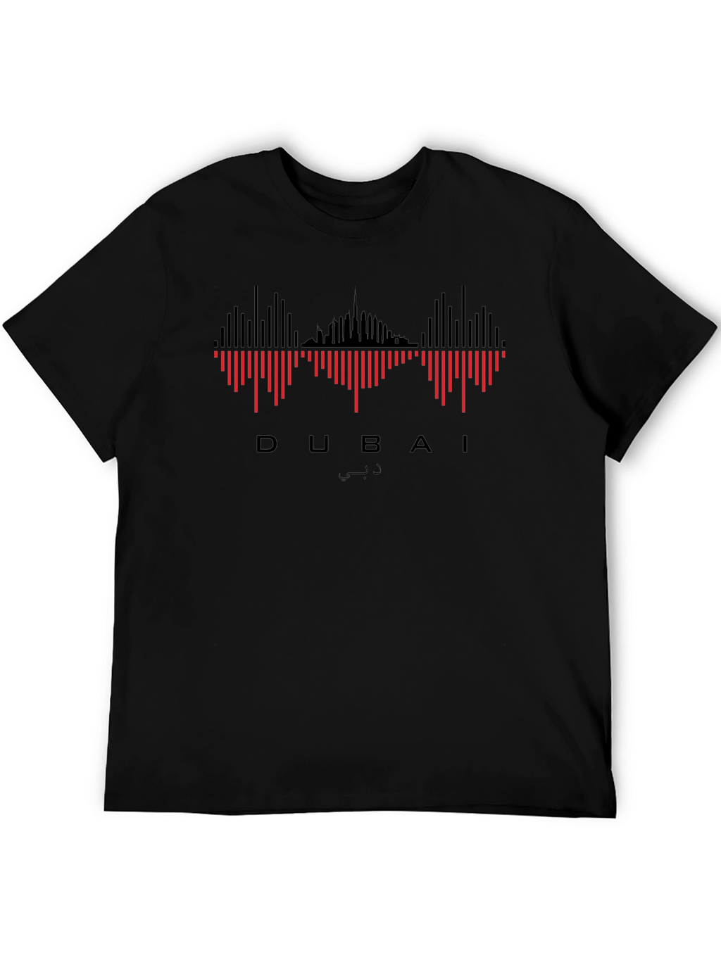 Dubai Skyline Graphic Tee - Black