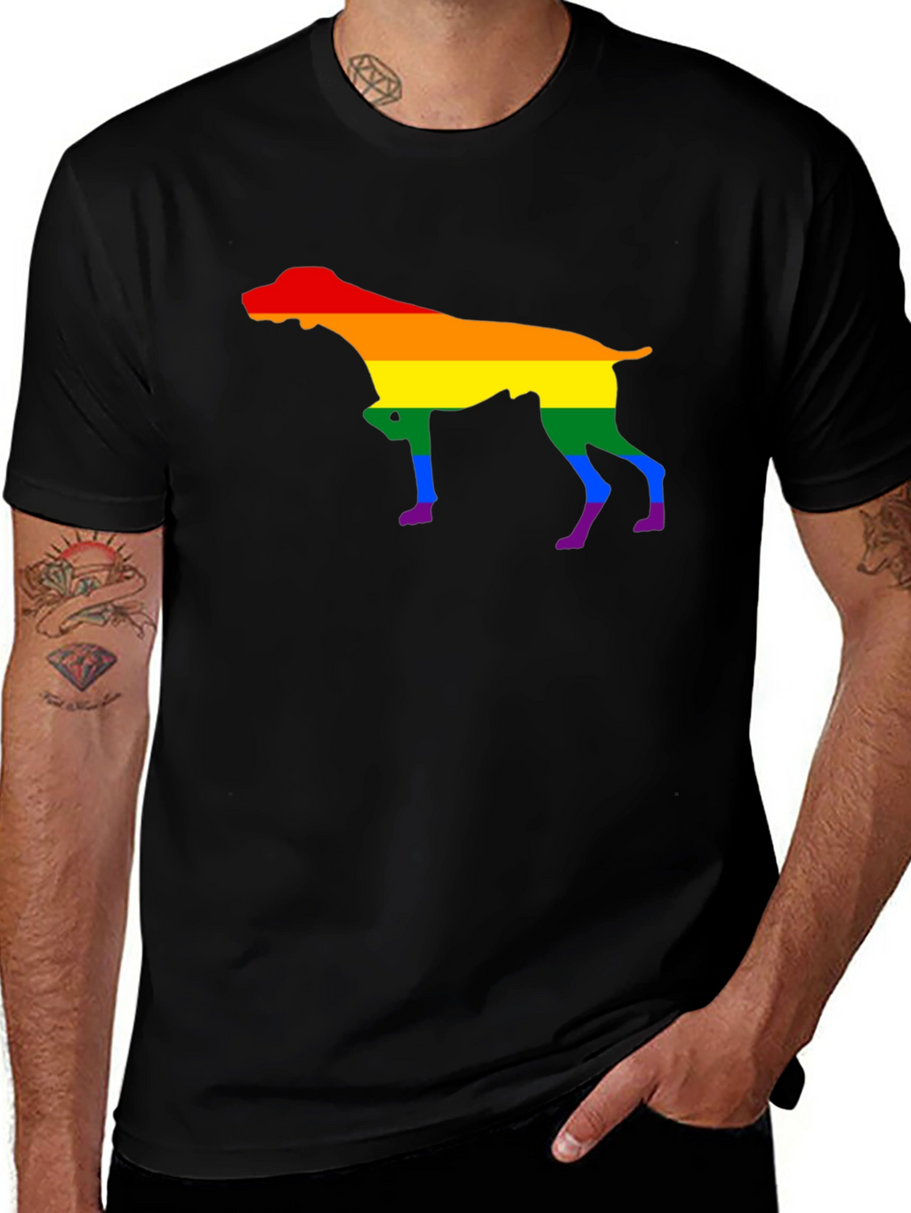 Rainbow Dog Pride T-Shirt - Stylish & Comfortable