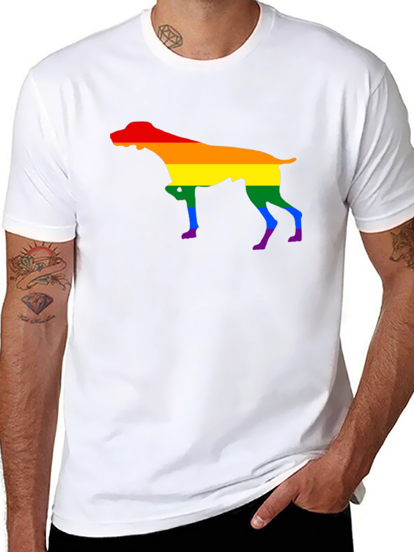 Rainbow Dog Pride T-Shirt - Stylish & Comfortable
