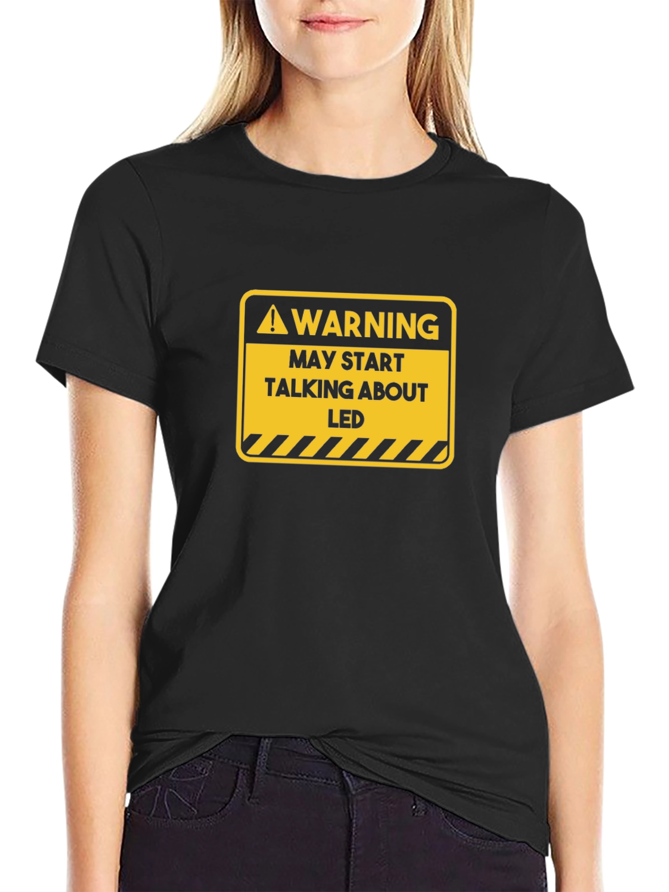Warning May Start Talking About LED T-Shirt