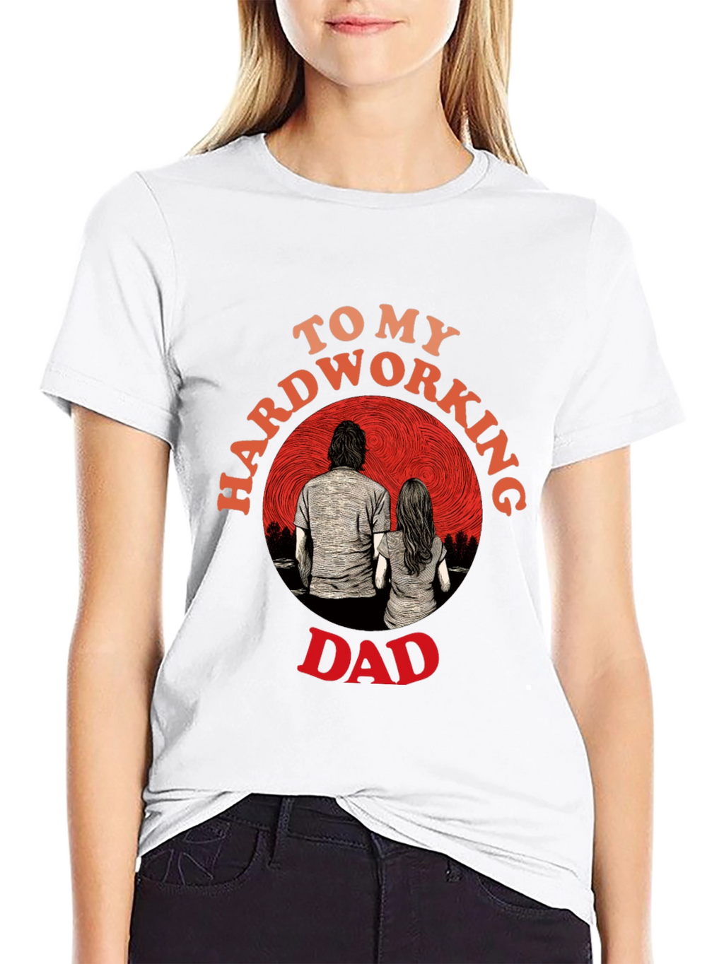 Hardworking Dad Graphic T-Shirt Fathers Day