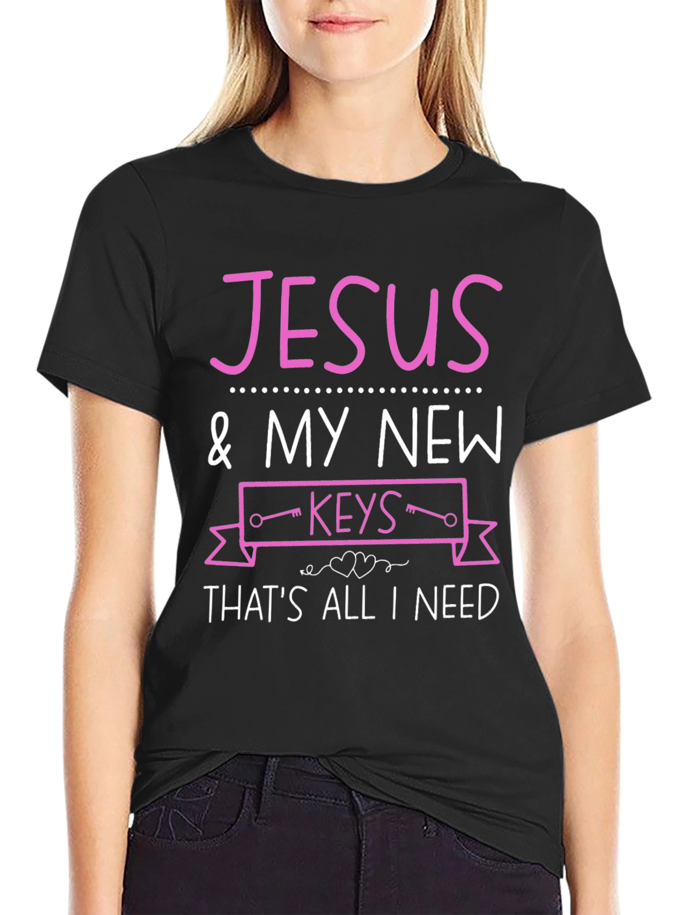 Jesus & My New Keys T-Shirt - Christian Faith Tee