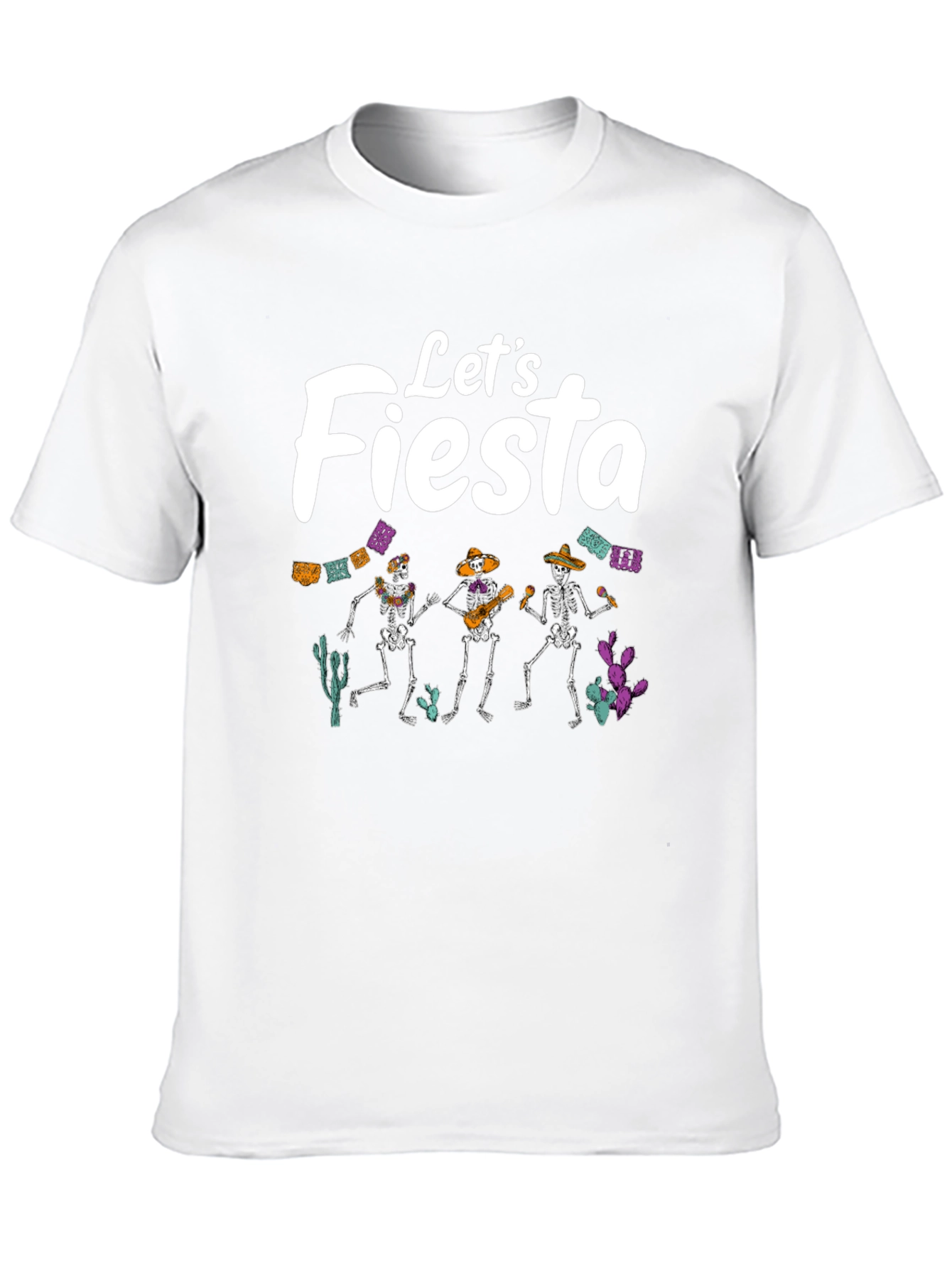 Lets Fiesta T-Shirt - Dancing Skeletons