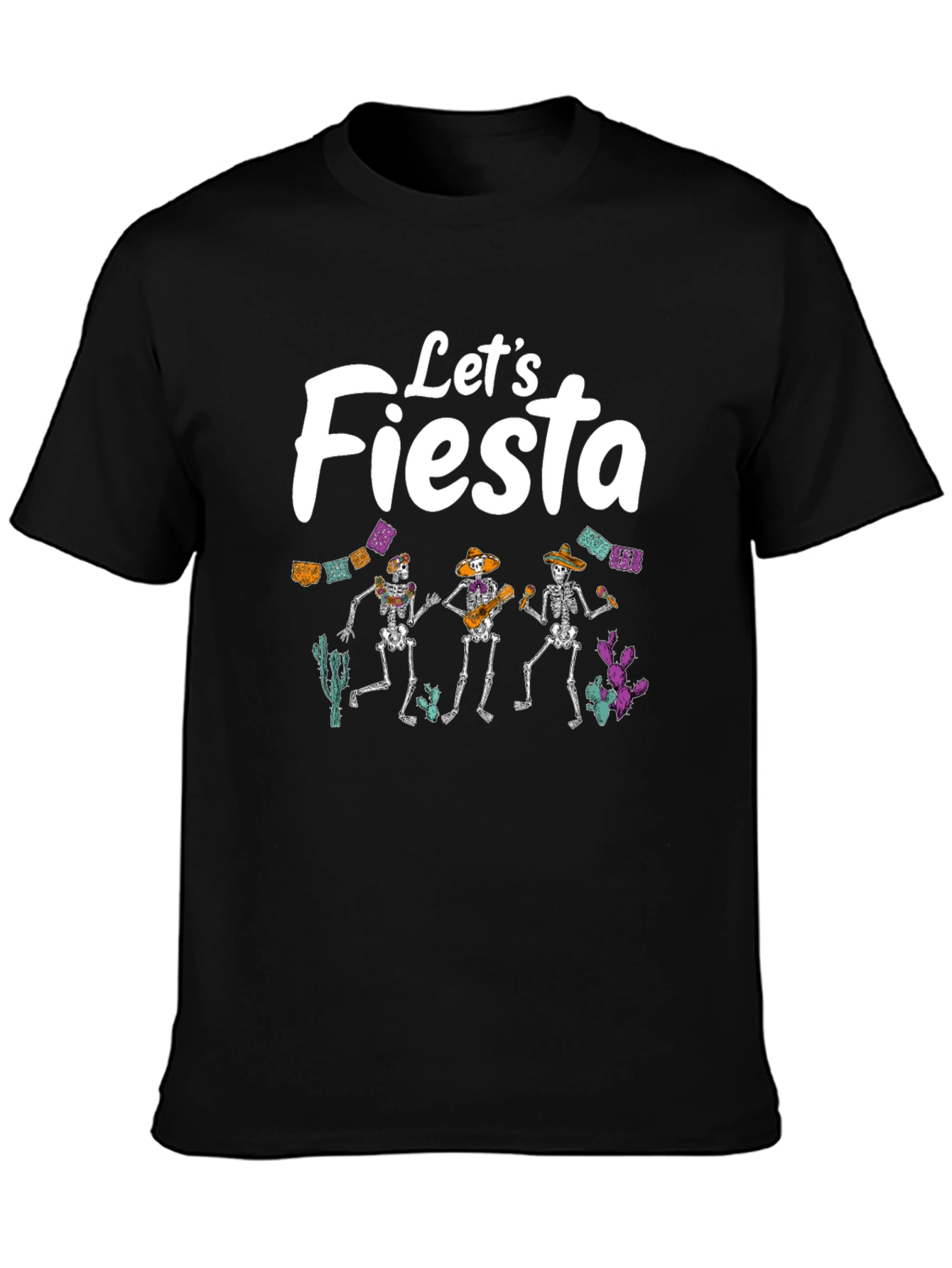 Lets Fiesta T-Shirt - Dancing Skeletons