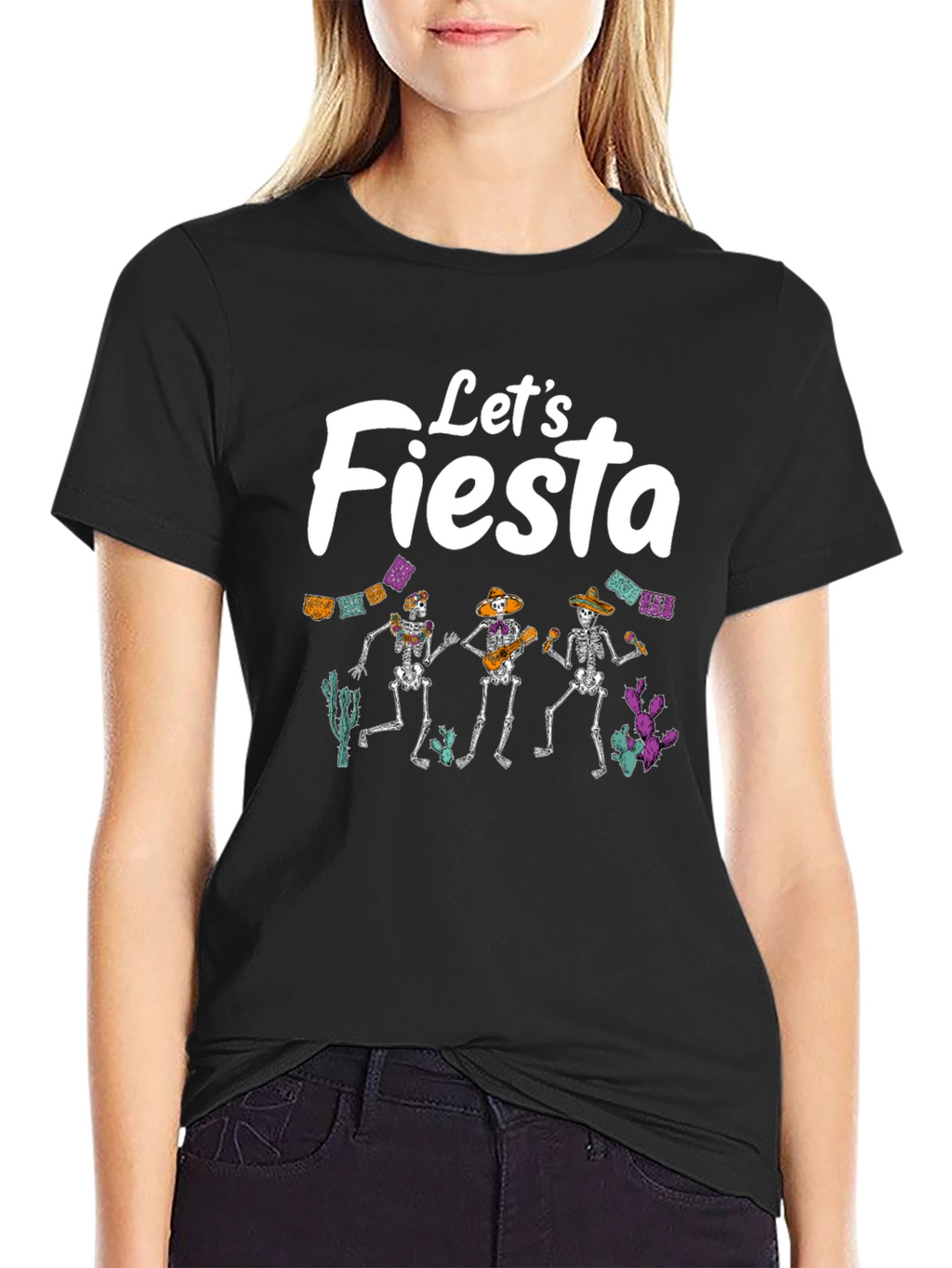 Lets Fiesta T-Shirt - Dancing Skeletons