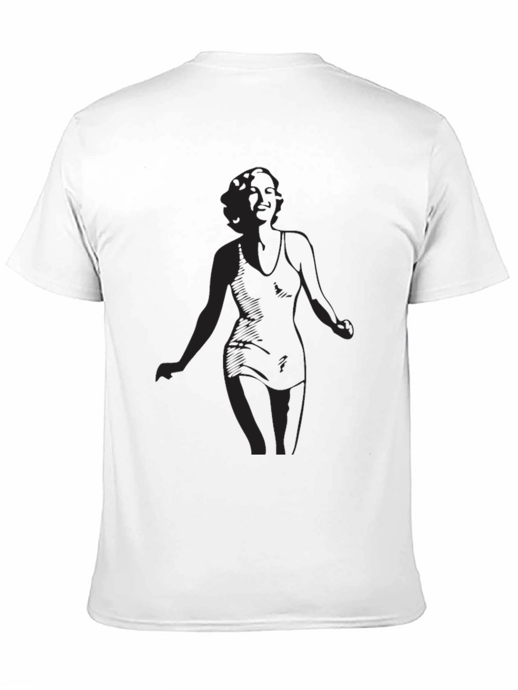 Black T-Shirt with Woman Silhouette