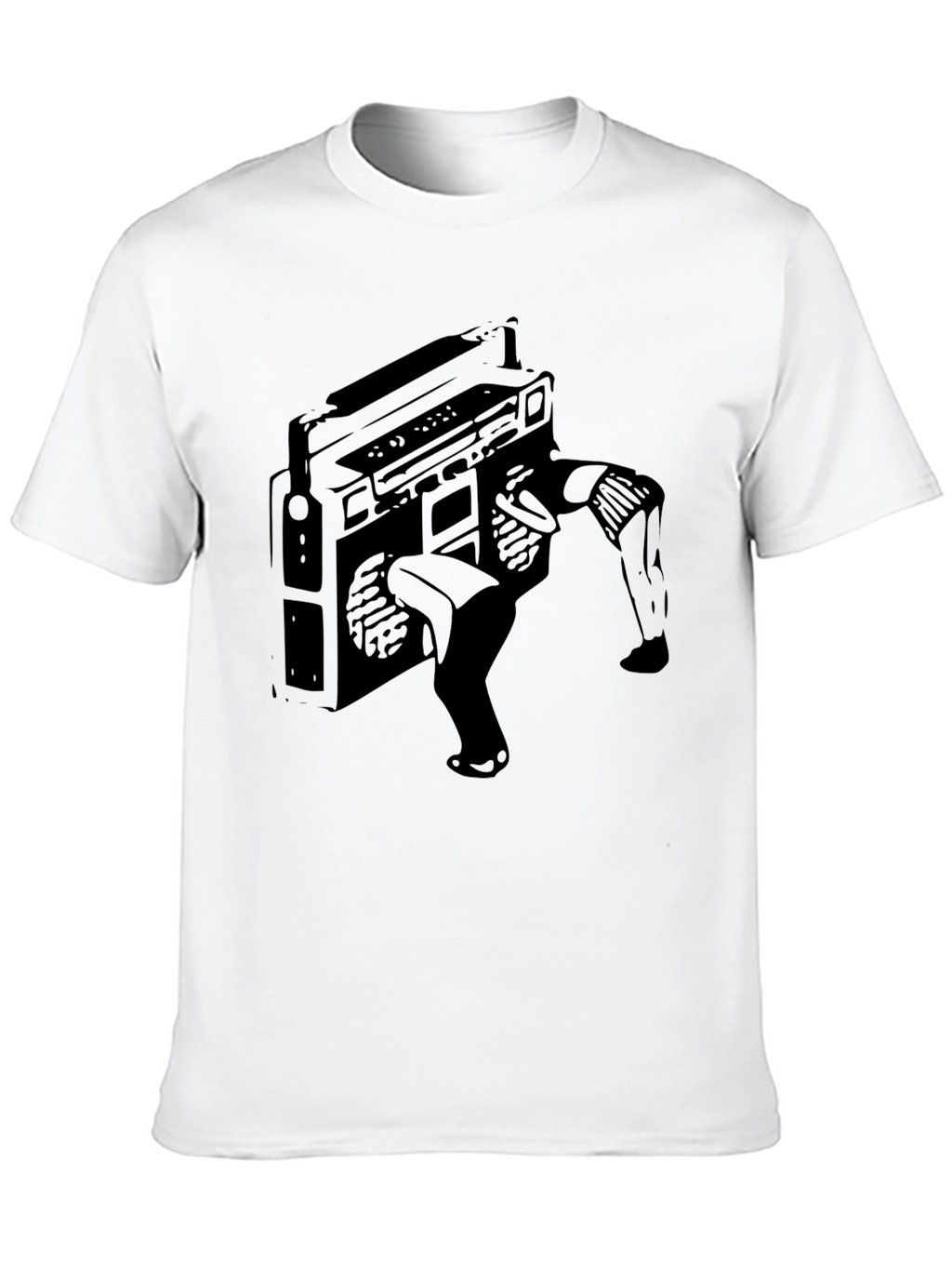 Boombox Breakdance Black T-Shirt - Music Lover Tee