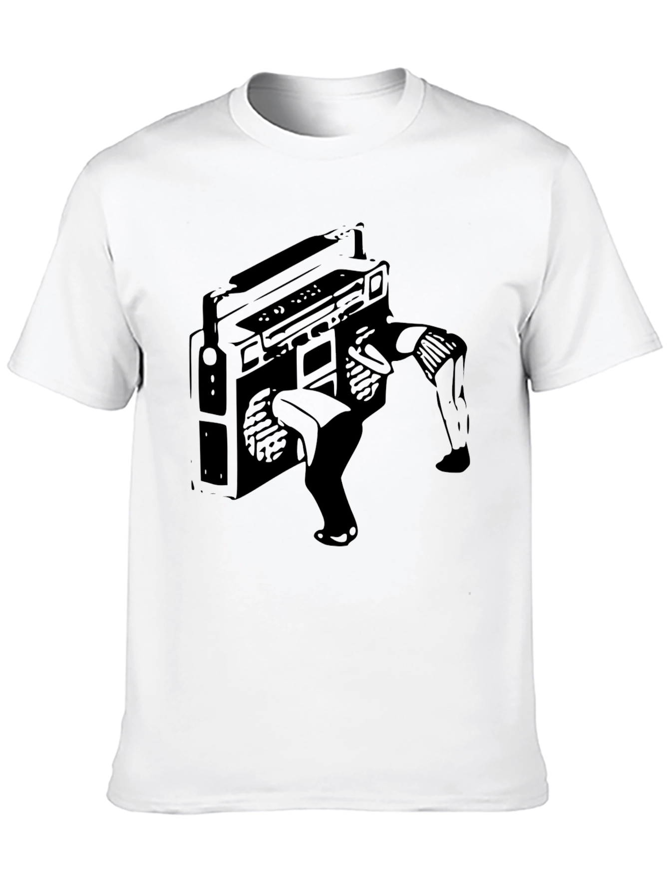 Boombox Breakdance Black T-Shirt - Music Lover Tee