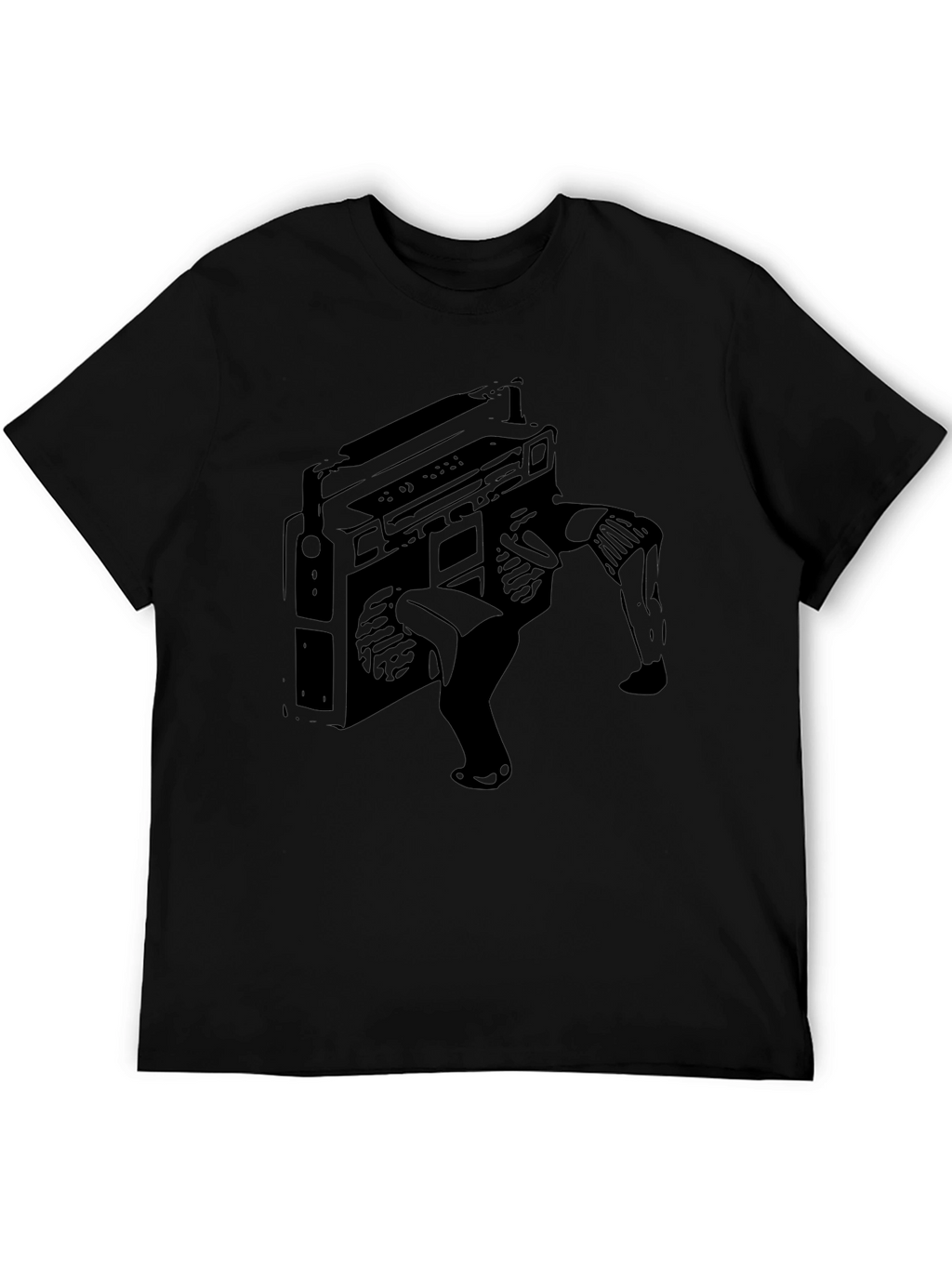 Boombox Breakdance Black T-Shirt - Music Lover Tee