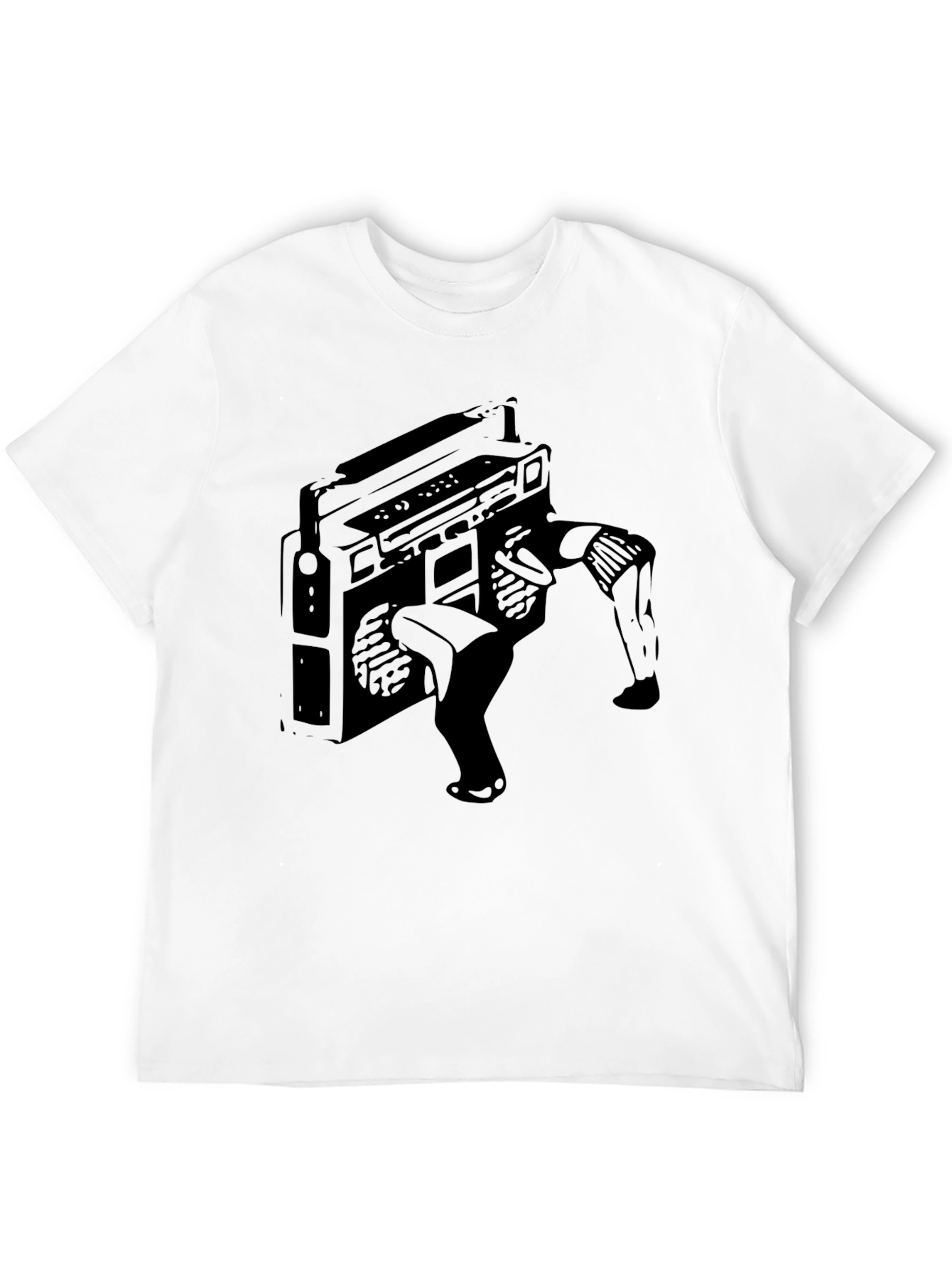 Boombox Breakdance Black T-Shirt - Music Lover Tee