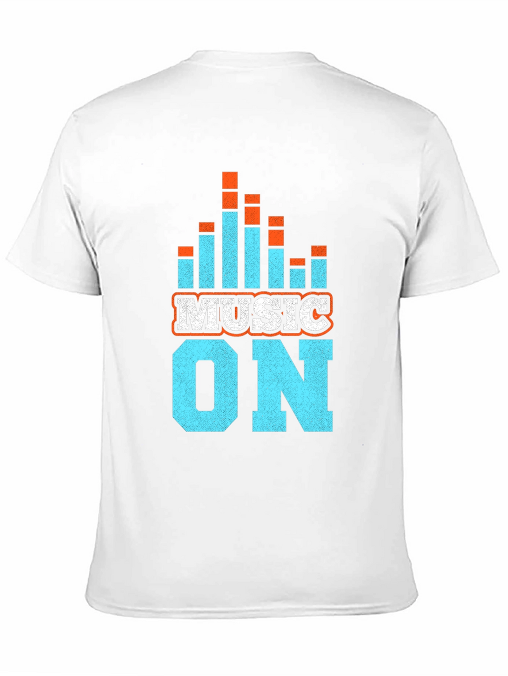 Music On Graphic Tee - Black Cotton Blend