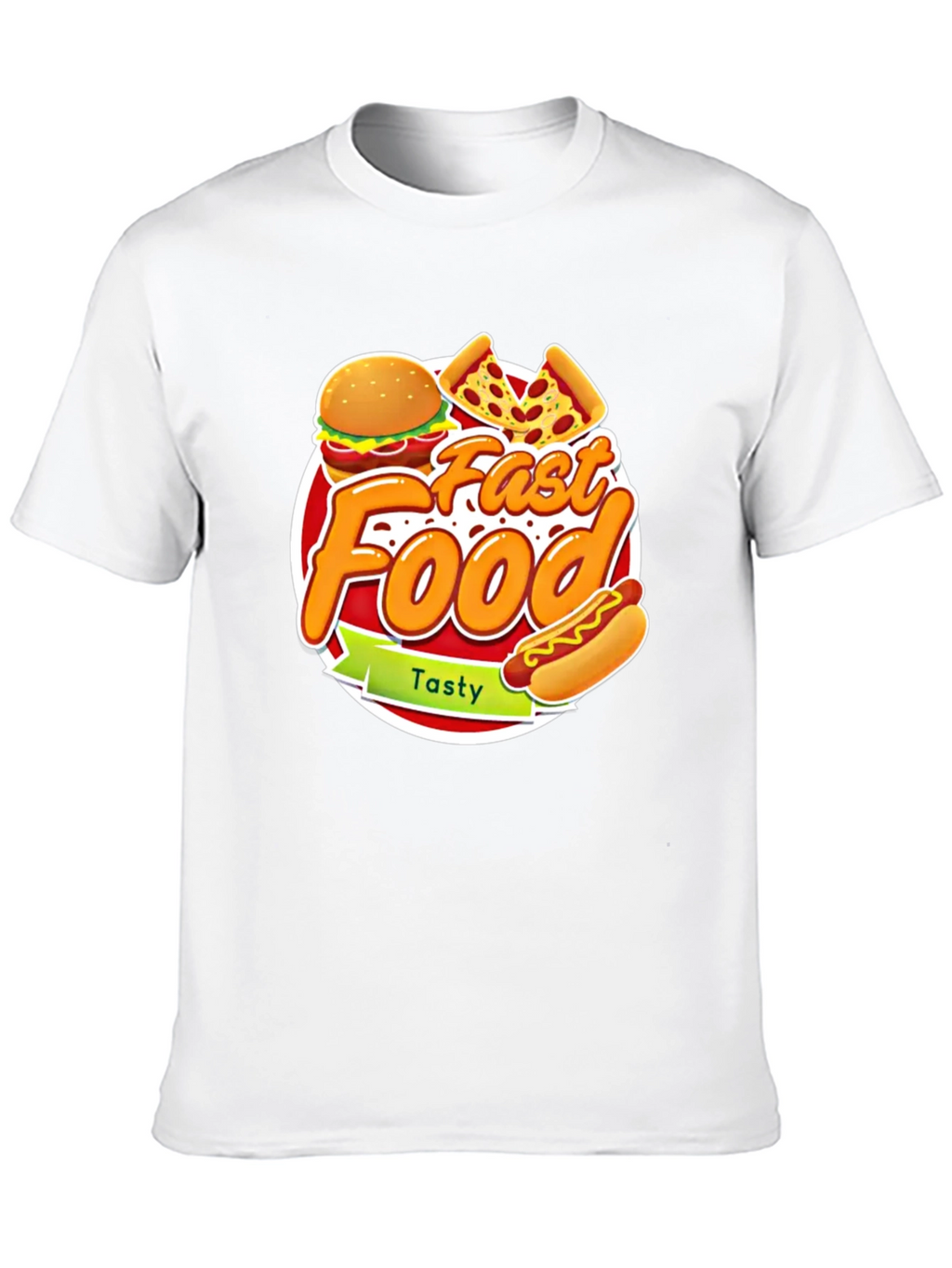 Fast Food Graphic Tee - Tasty Burger Pizza Hotdog!