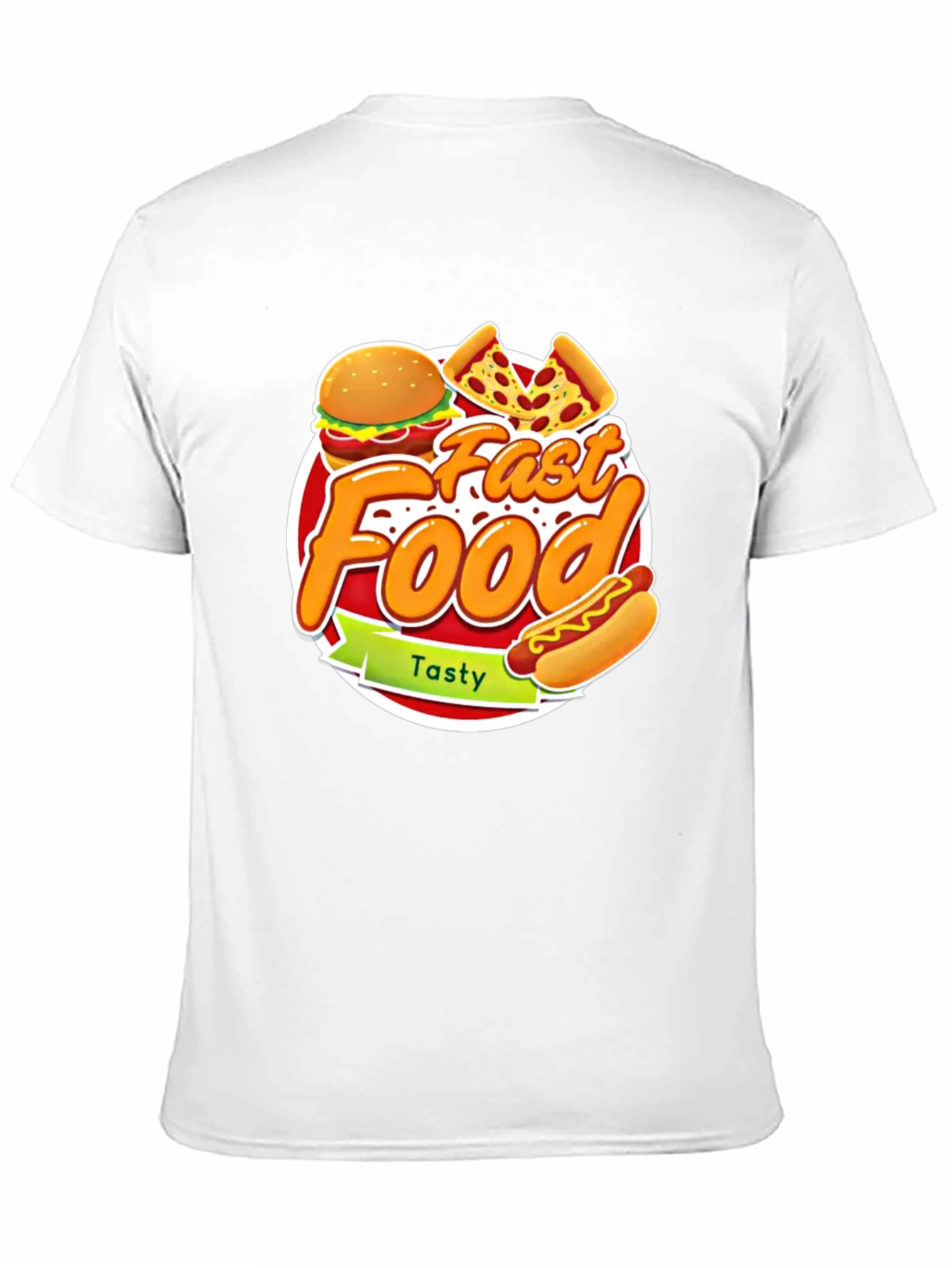 Fast Food Graphic Tee - Tasty Burger Pizza Hotdog!