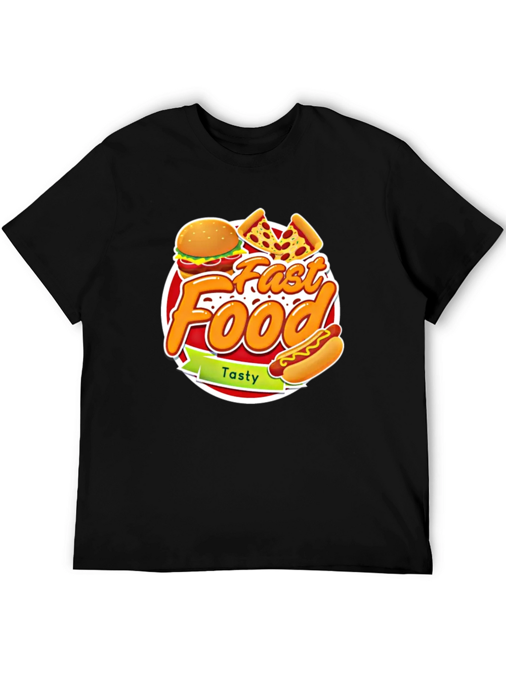 Fast Food Graphic Tee - Tasty Burger Pizza Hotdog!