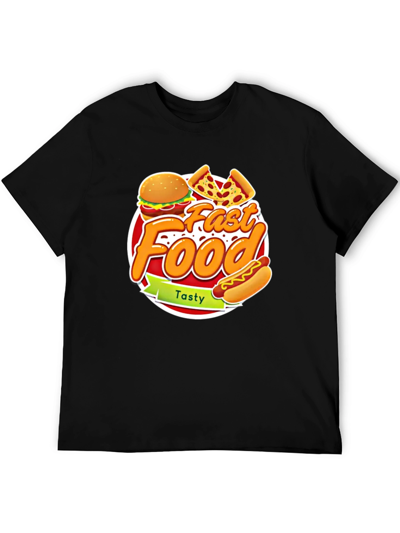 Fast Food Graphic Tee - Tasty Burger Pizza Hotdog!