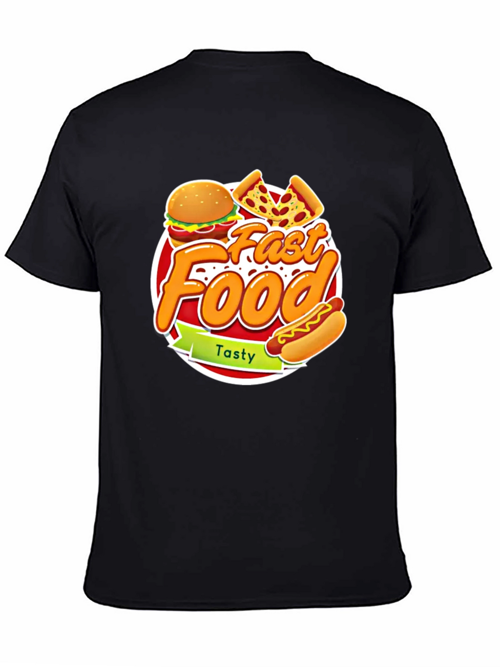 Fast Food Graphic Tee - Tasty Burger Pizza Hotdog!