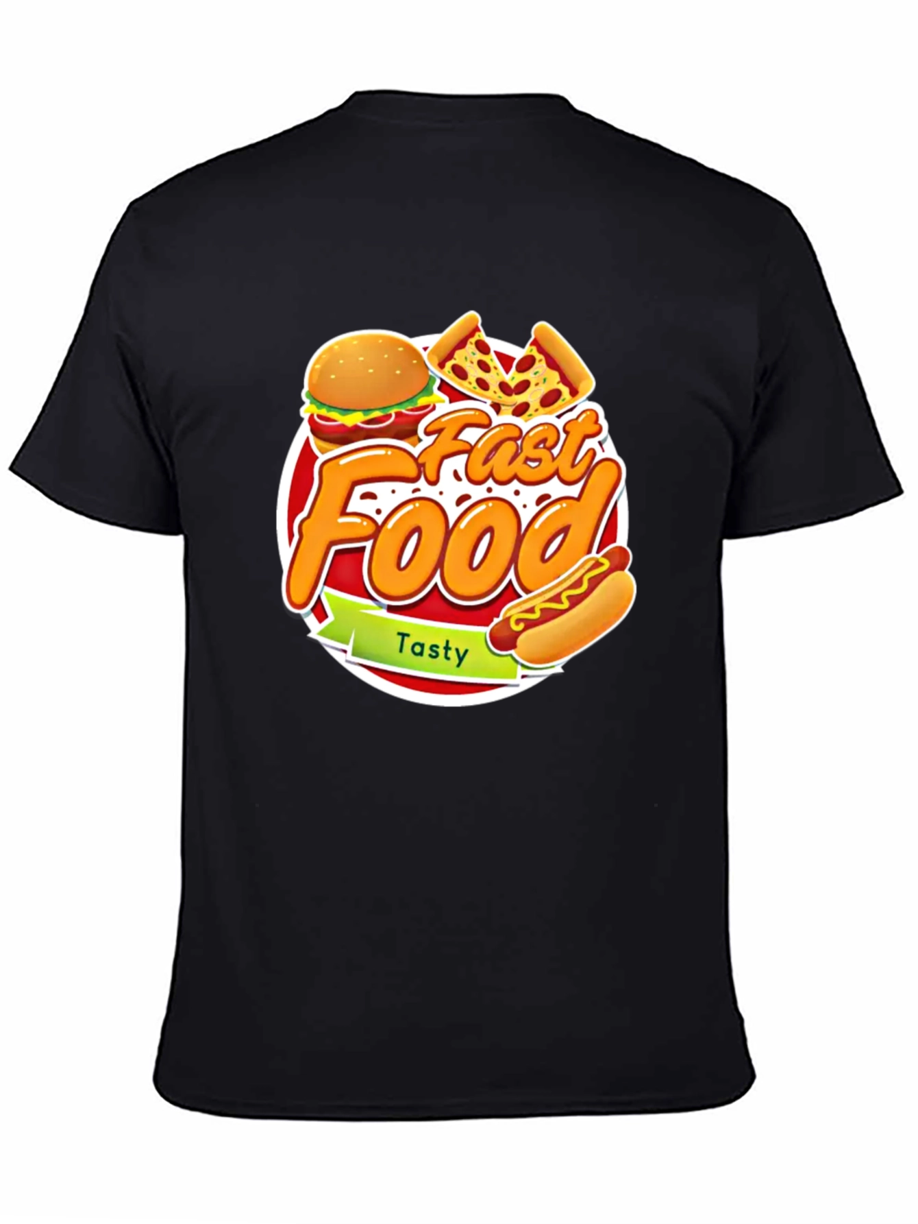 Fast Food Graphic Tee - Tasty Burger Pizza Hotdog!