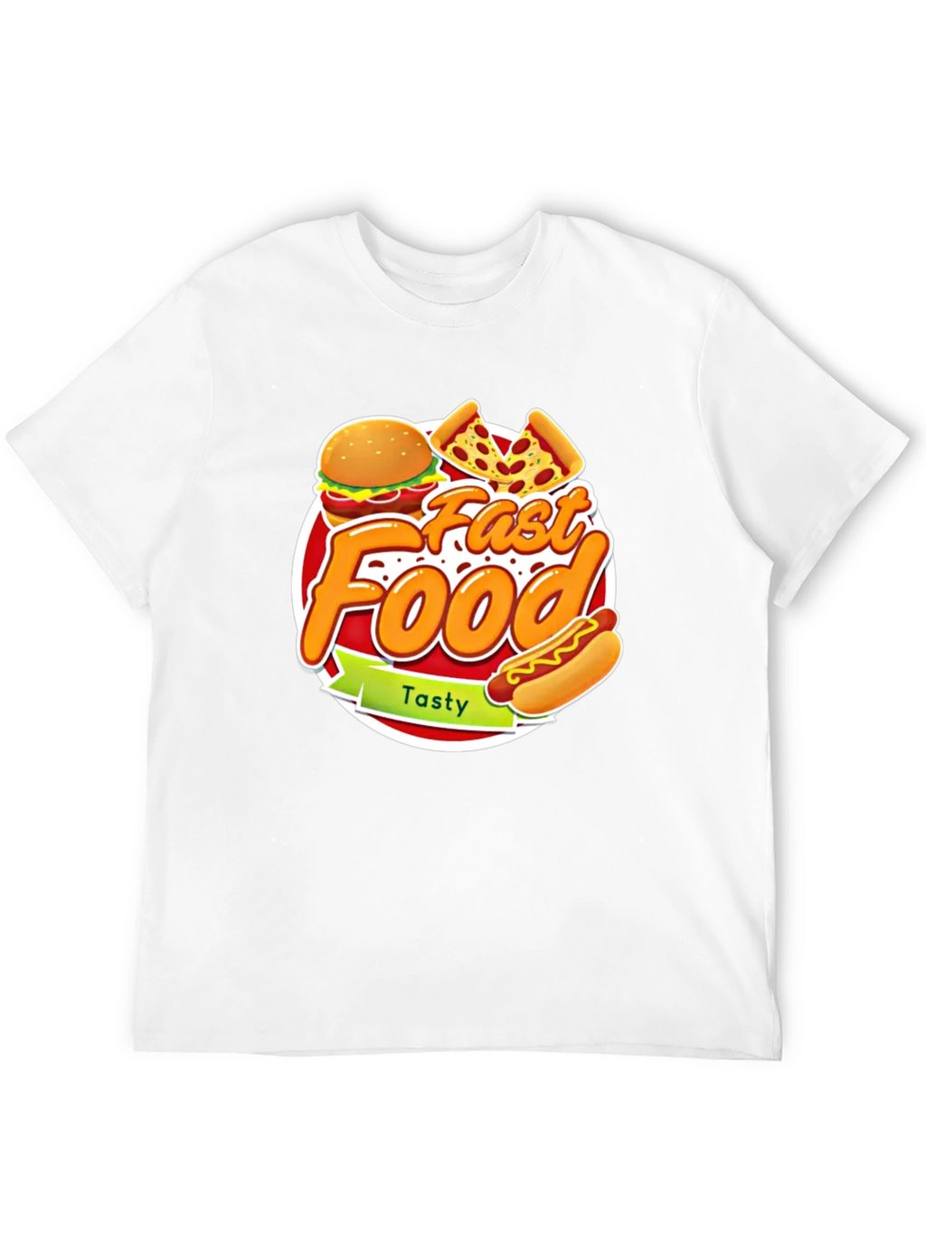 Fast Food Graphic Tee - Tasty Burger Pizza Hotdog!