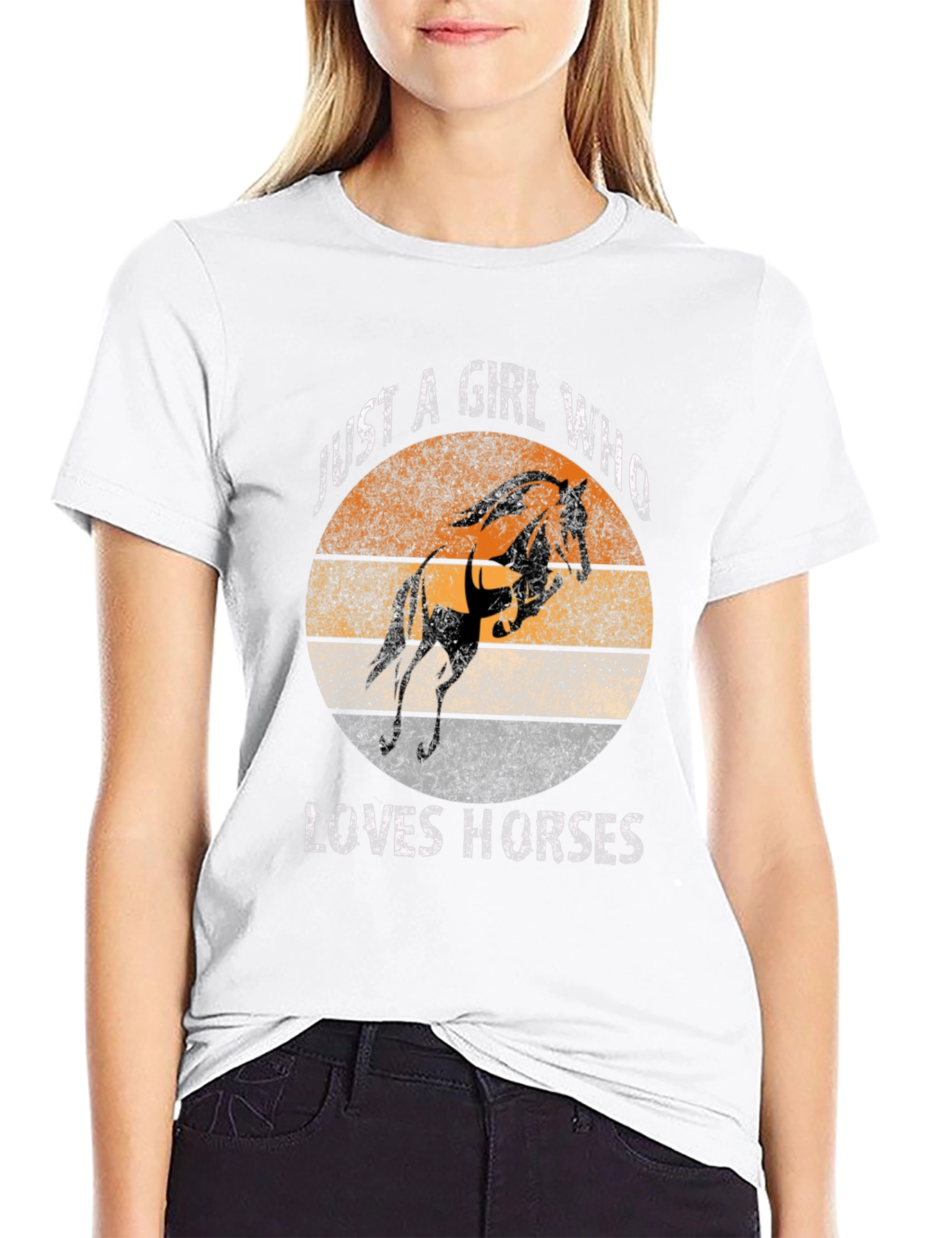 Just A Girl Who Loves Horses Graphic Tee
