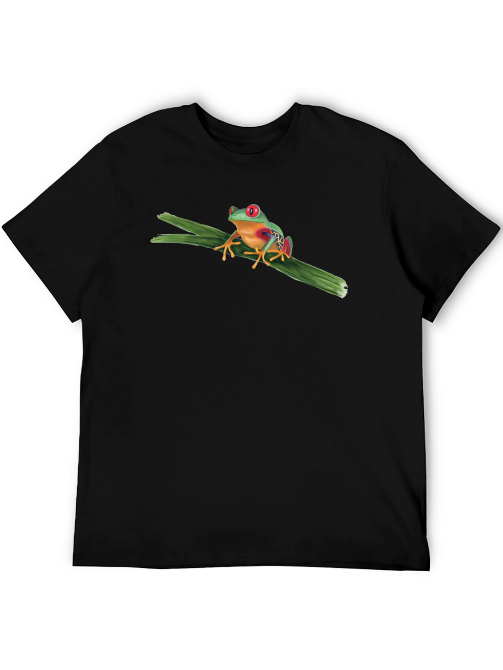 Red-Eyed Tree Frog Graphic T-Shirt - Black