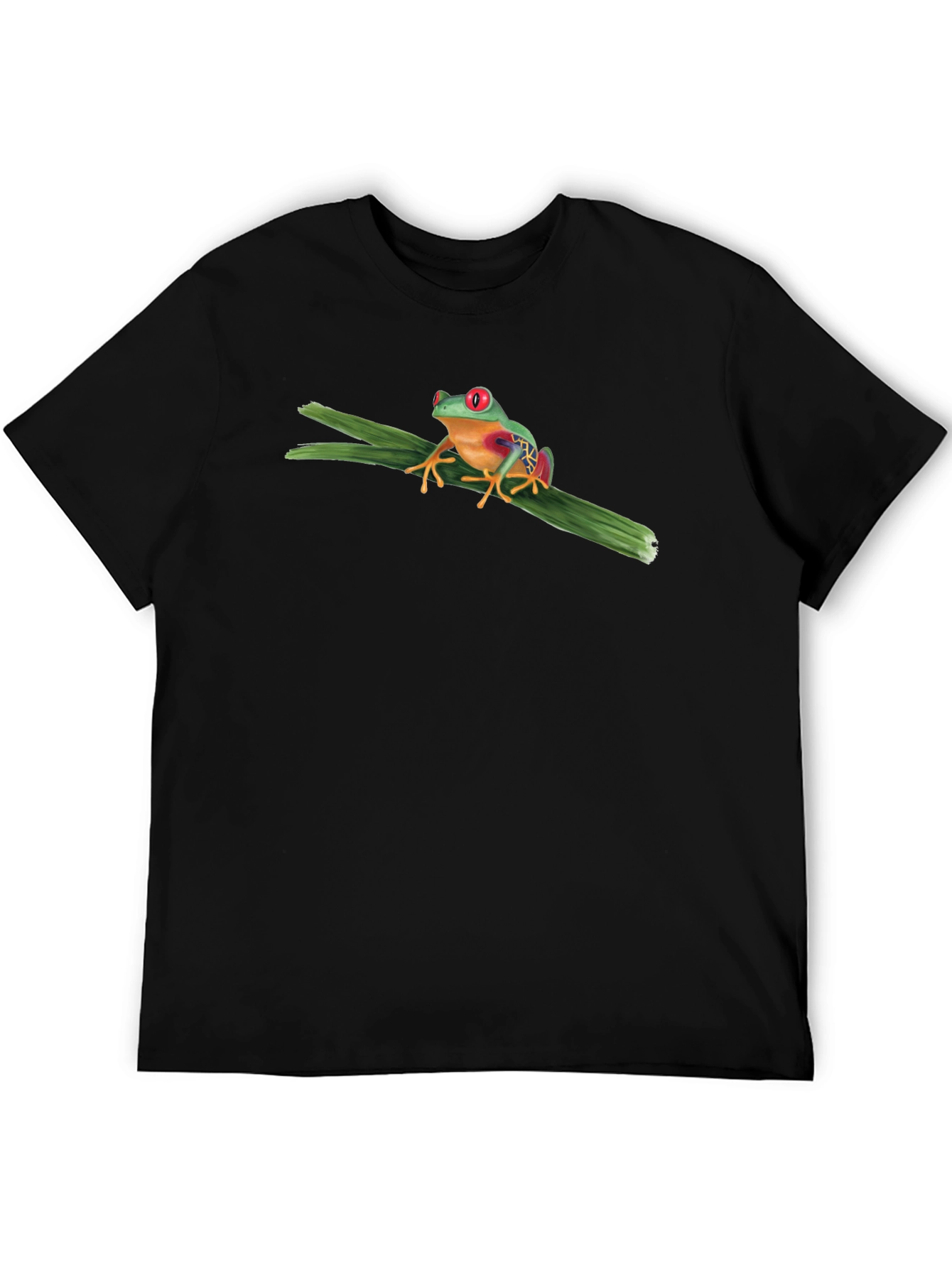 Red-Eyed Tree Frog Graphic T-Shirt - Black