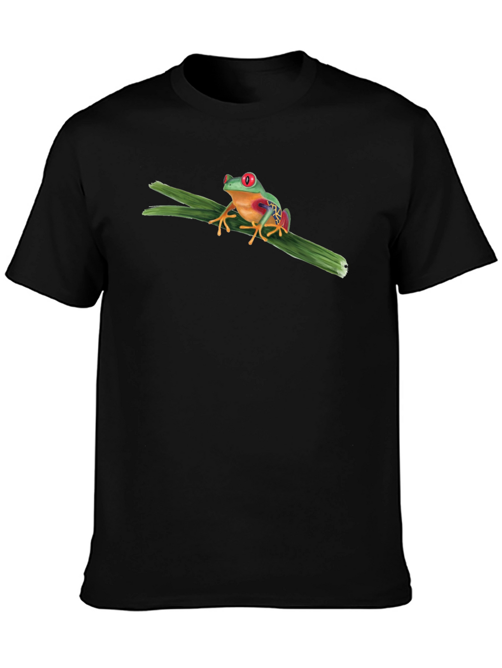 Red-Eyed Tree Frog Graphic T-Shirt - Black